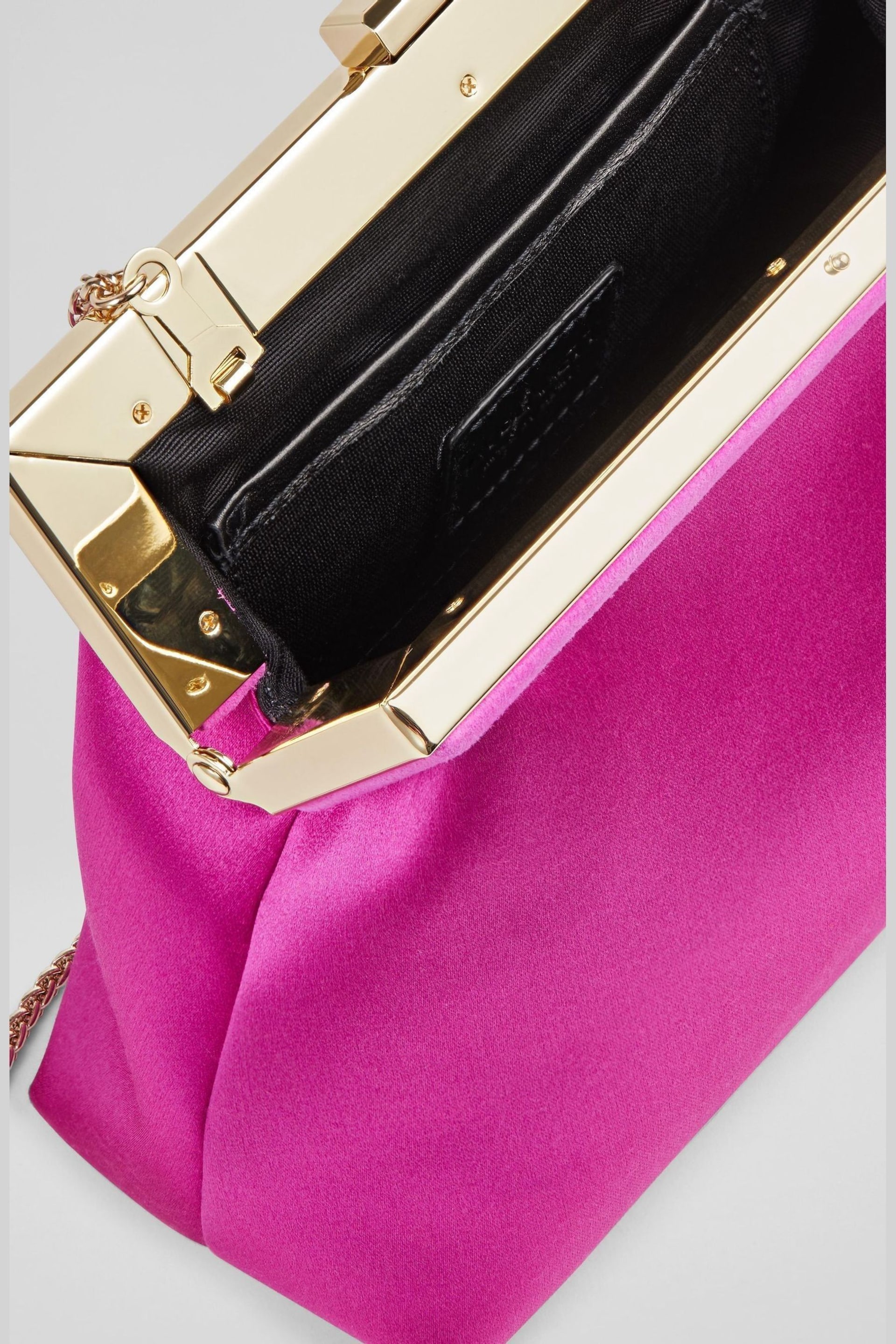 LK Bennett Connie Satin Trapeze Clutch Bag - Image 5 of 5