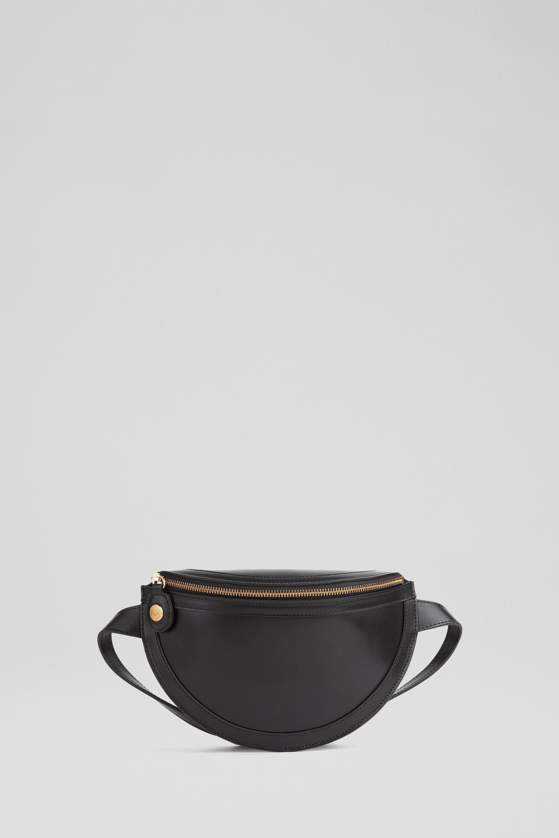 LK Bennett Black Leather Greta Cross Body Bag