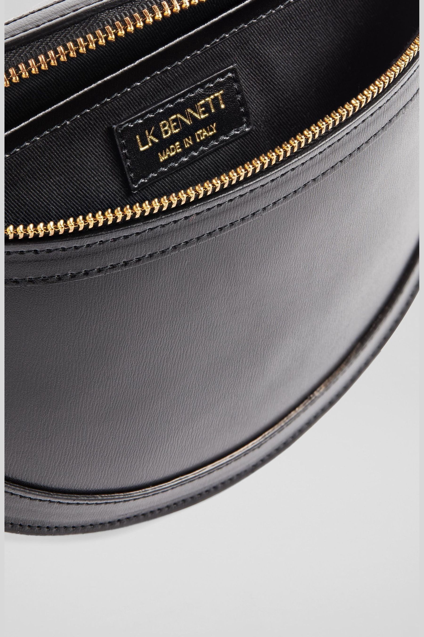 LK Bennett Black Leather Greta Cross Body Bag