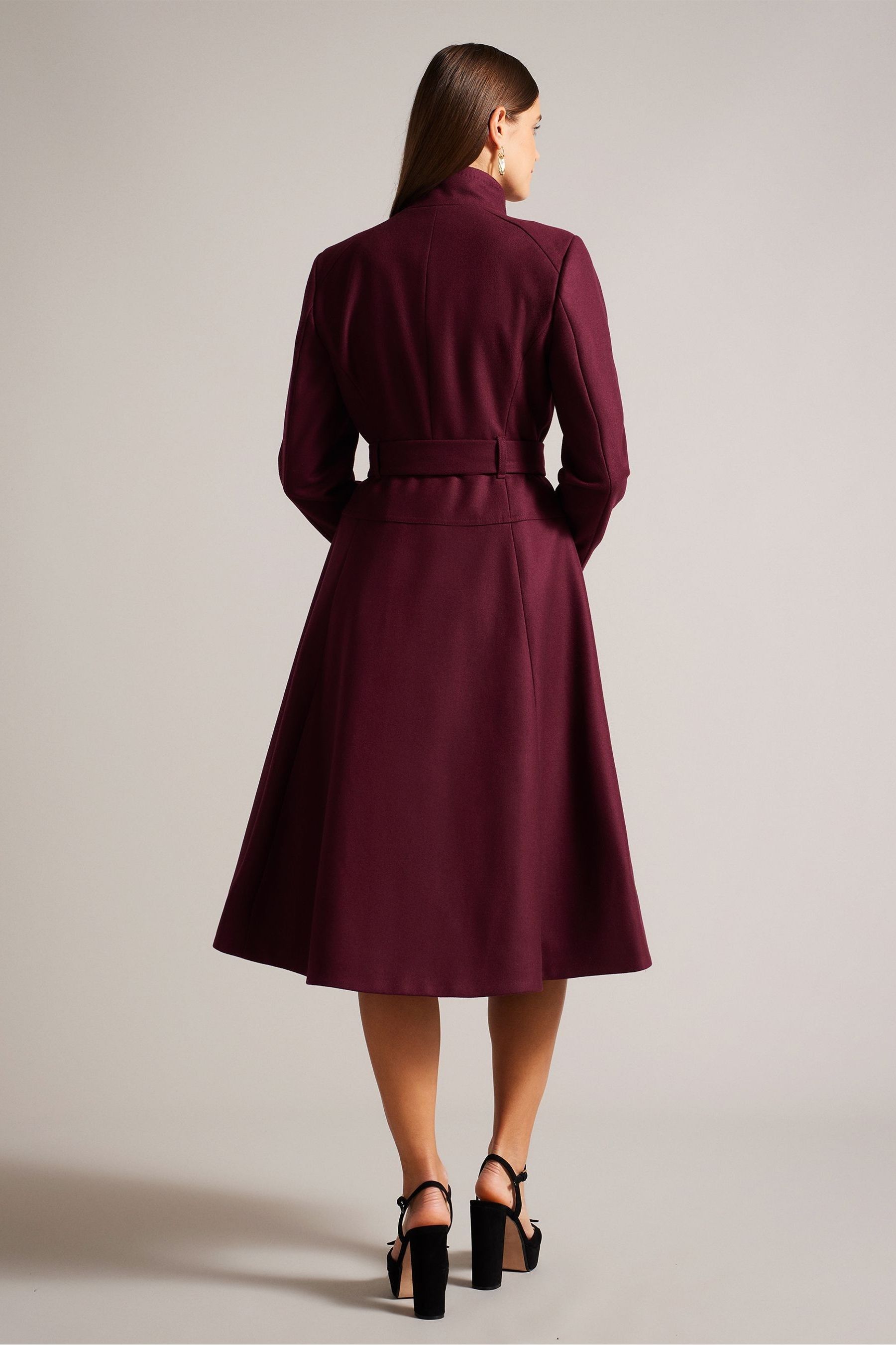 Buy Ted Baker Roseika Red Midi Length Double Breasted Coat With Skirt from Next Luxembourg