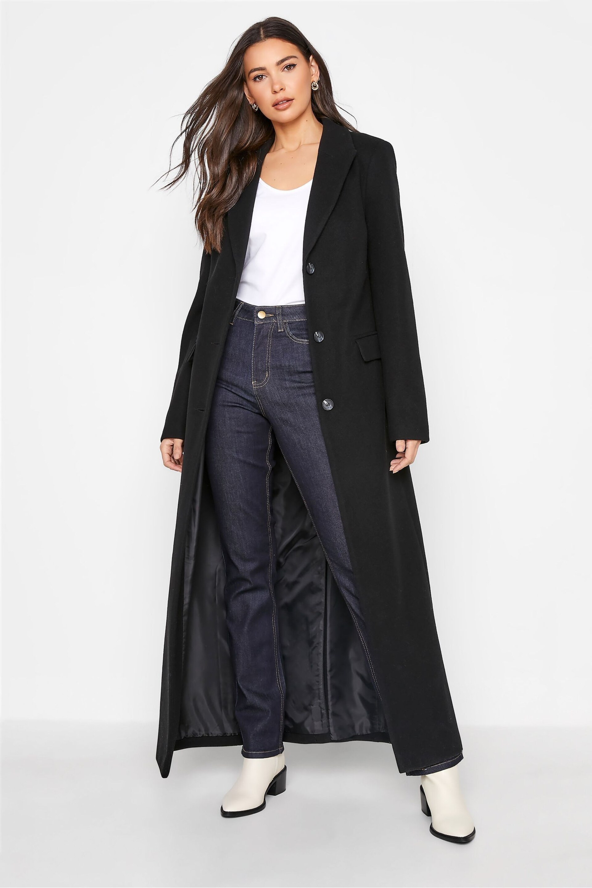 Long Tall Sally Black Long Formal Coat - Image 1 of 5