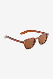 Brown Round Polarised Sunglasses - Image 2 of 3