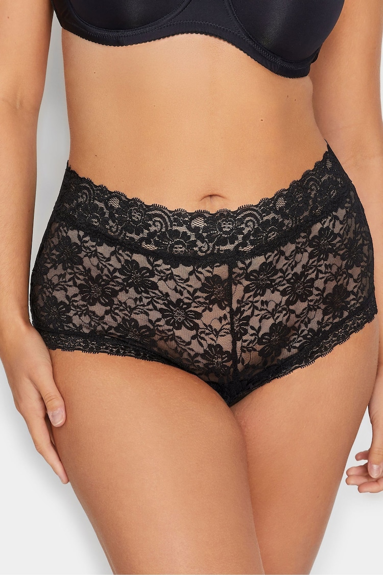 Yours Curve Lace Mid Rise 100% Cotton Shorts 3 Pack - Image 2 of 3