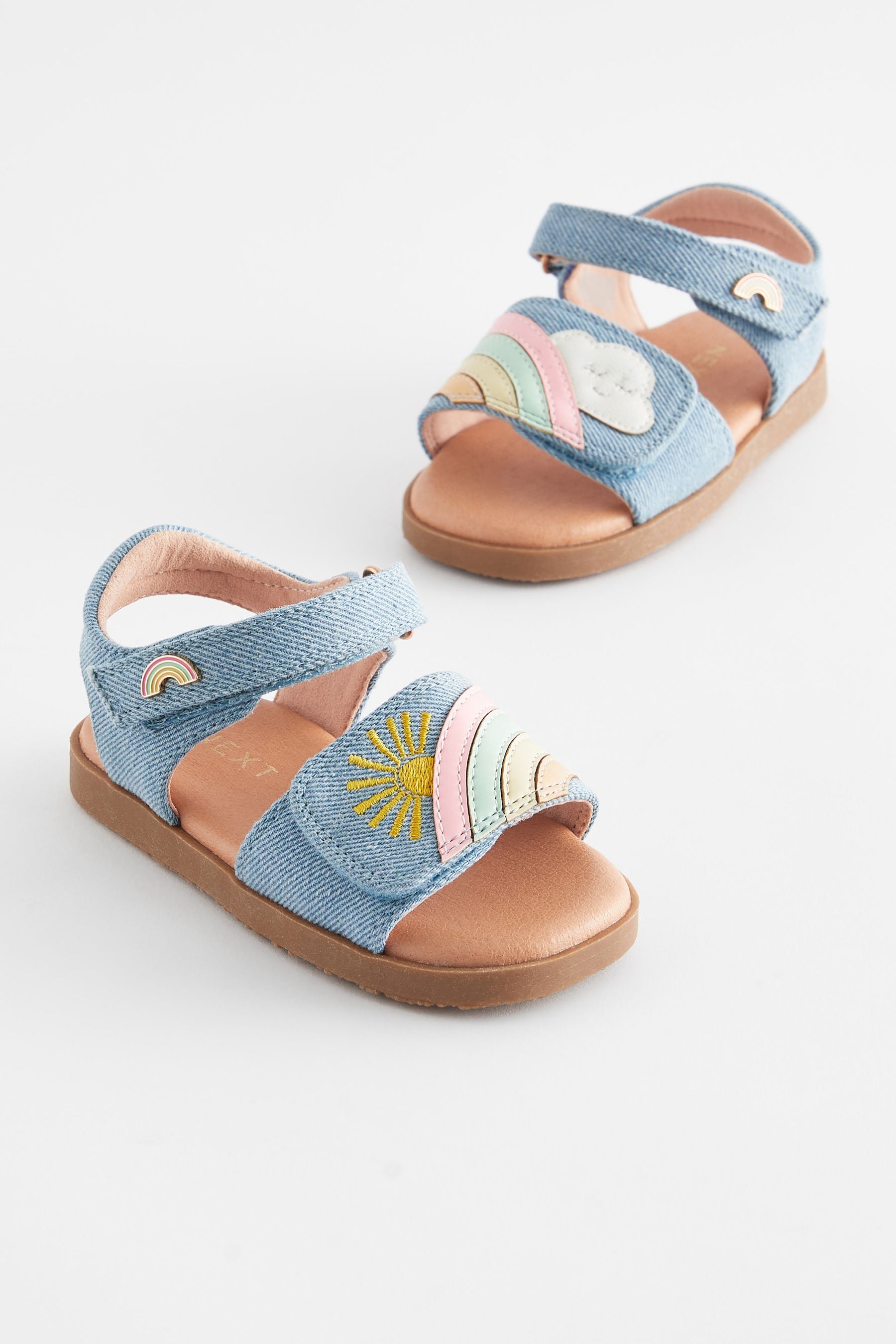 Girls rainbow flip flops online