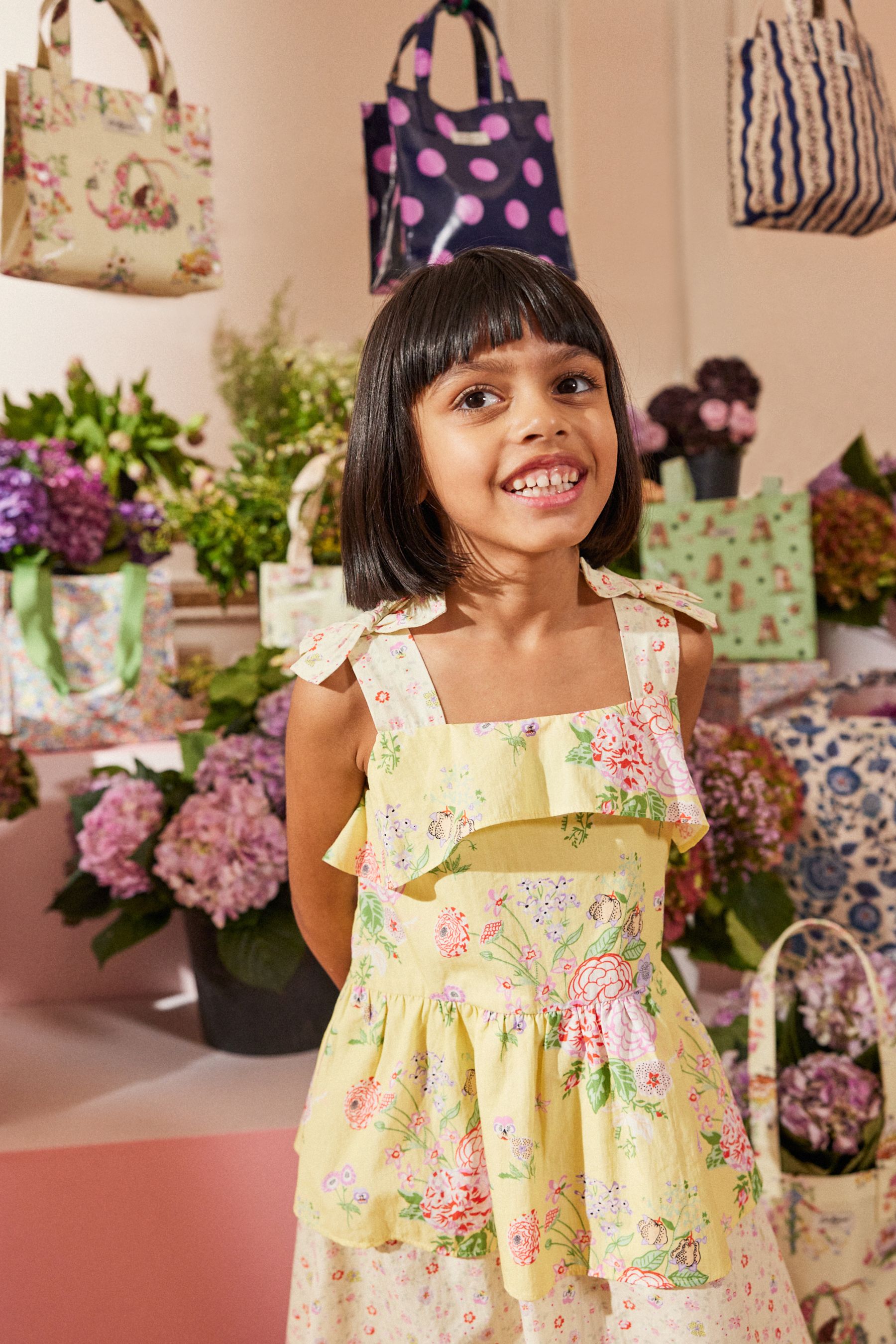 Buy Cath Kidston Yellow Frilly Tiered Dress from Next Slovenia