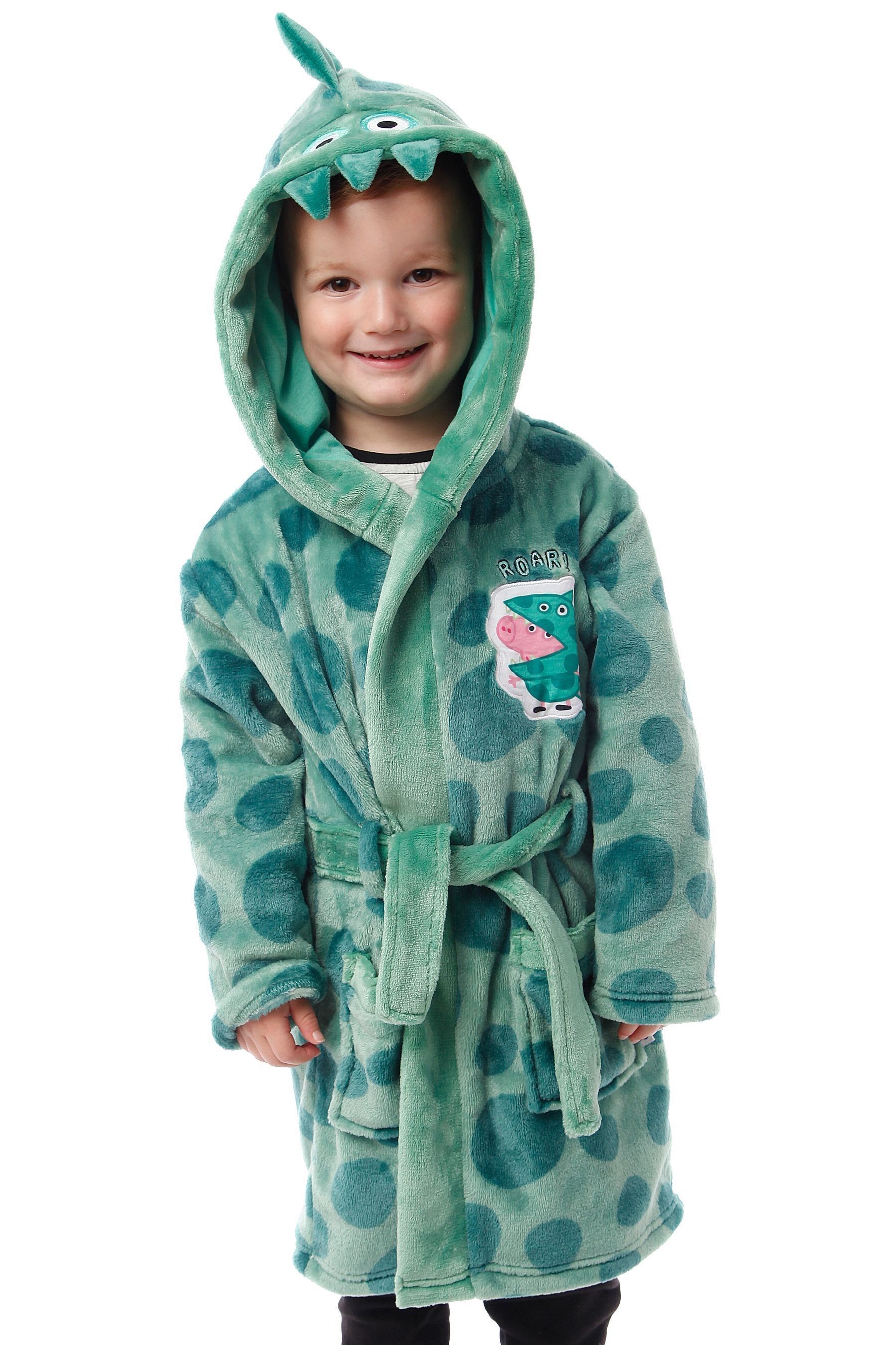 Buy Character Green George Pig Dressing Gown DINO 3D HOOD from Next Austria
