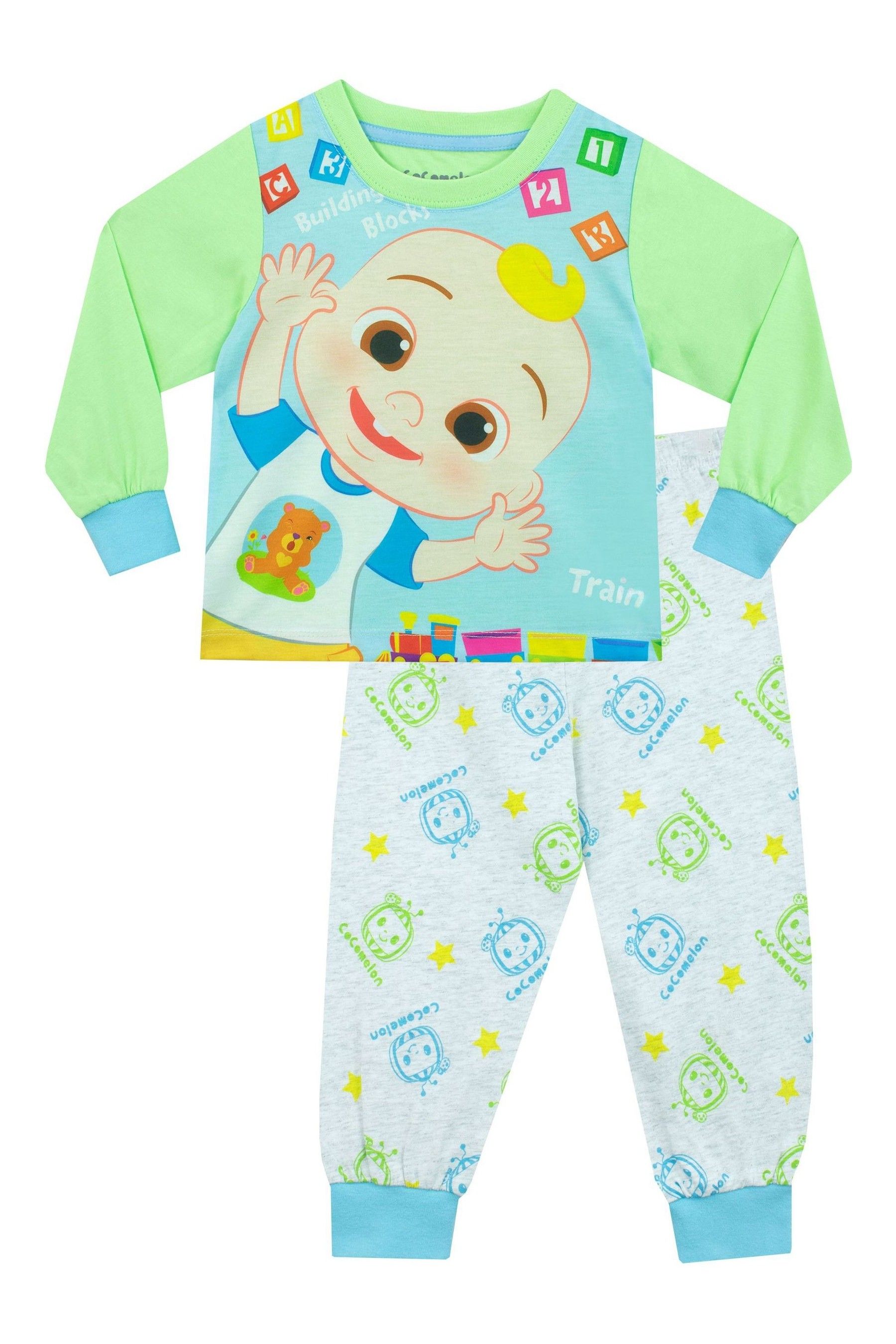 Character Green Cocomelon Dressing Gown And Pyjamas Set