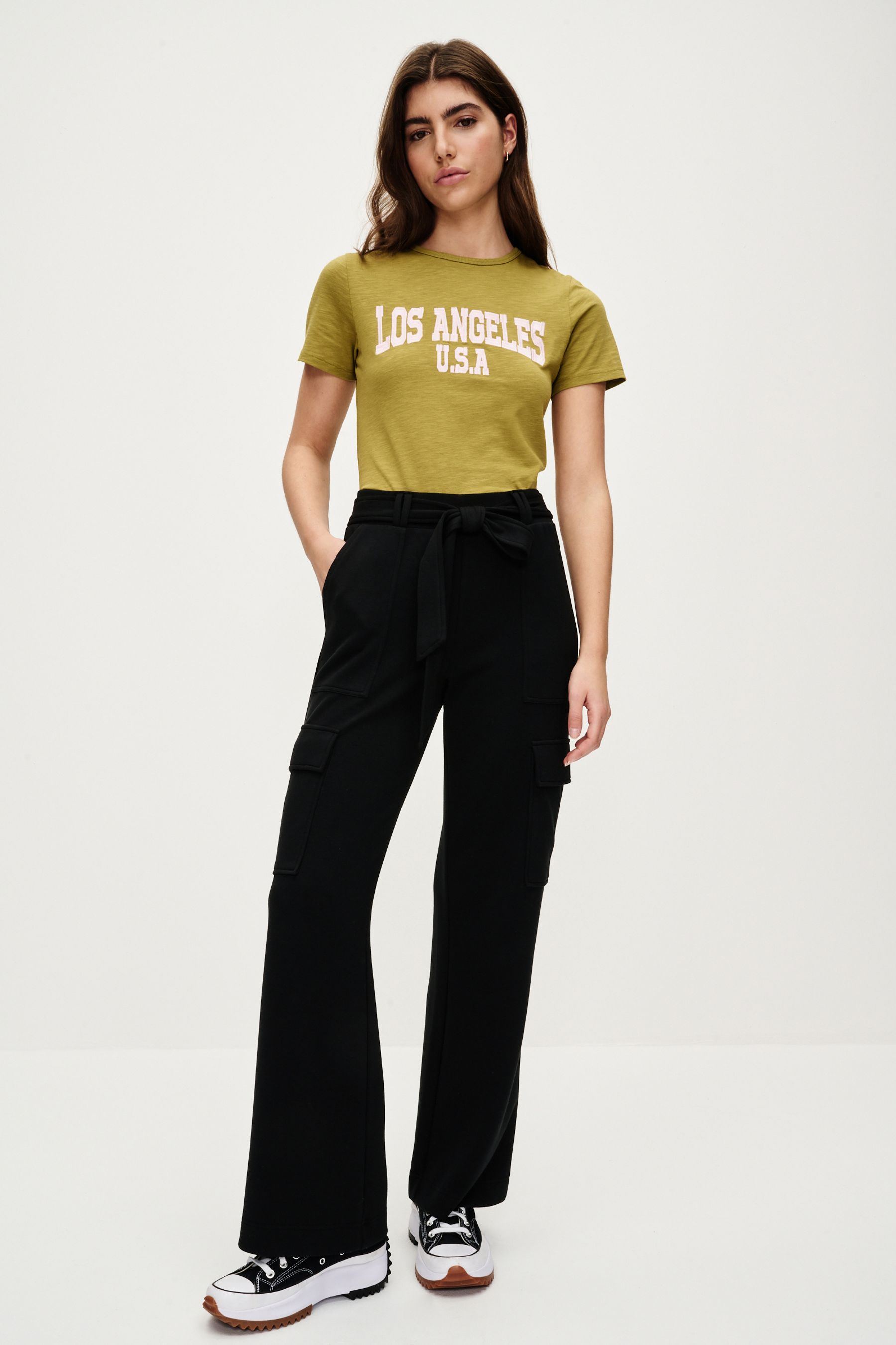 Buy Noir Pantalon cargo utilitaire taille haute a taille haute et stretch moulant from Next Luxembourg