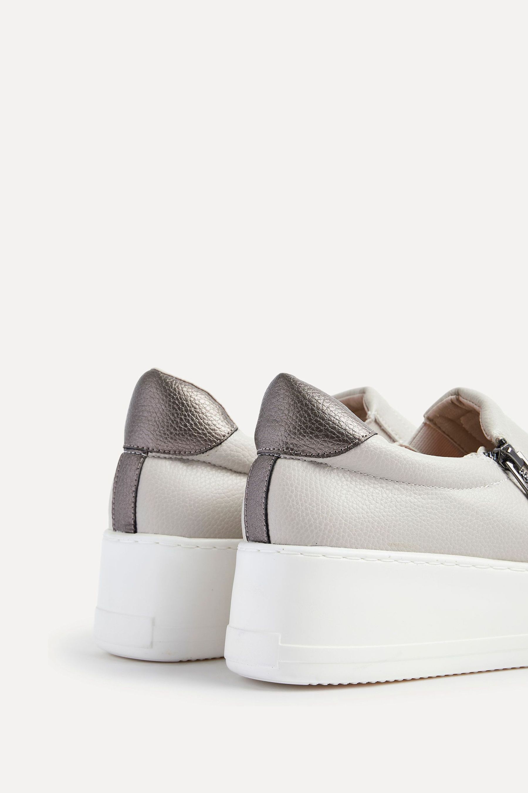 Grey platform trainers discount