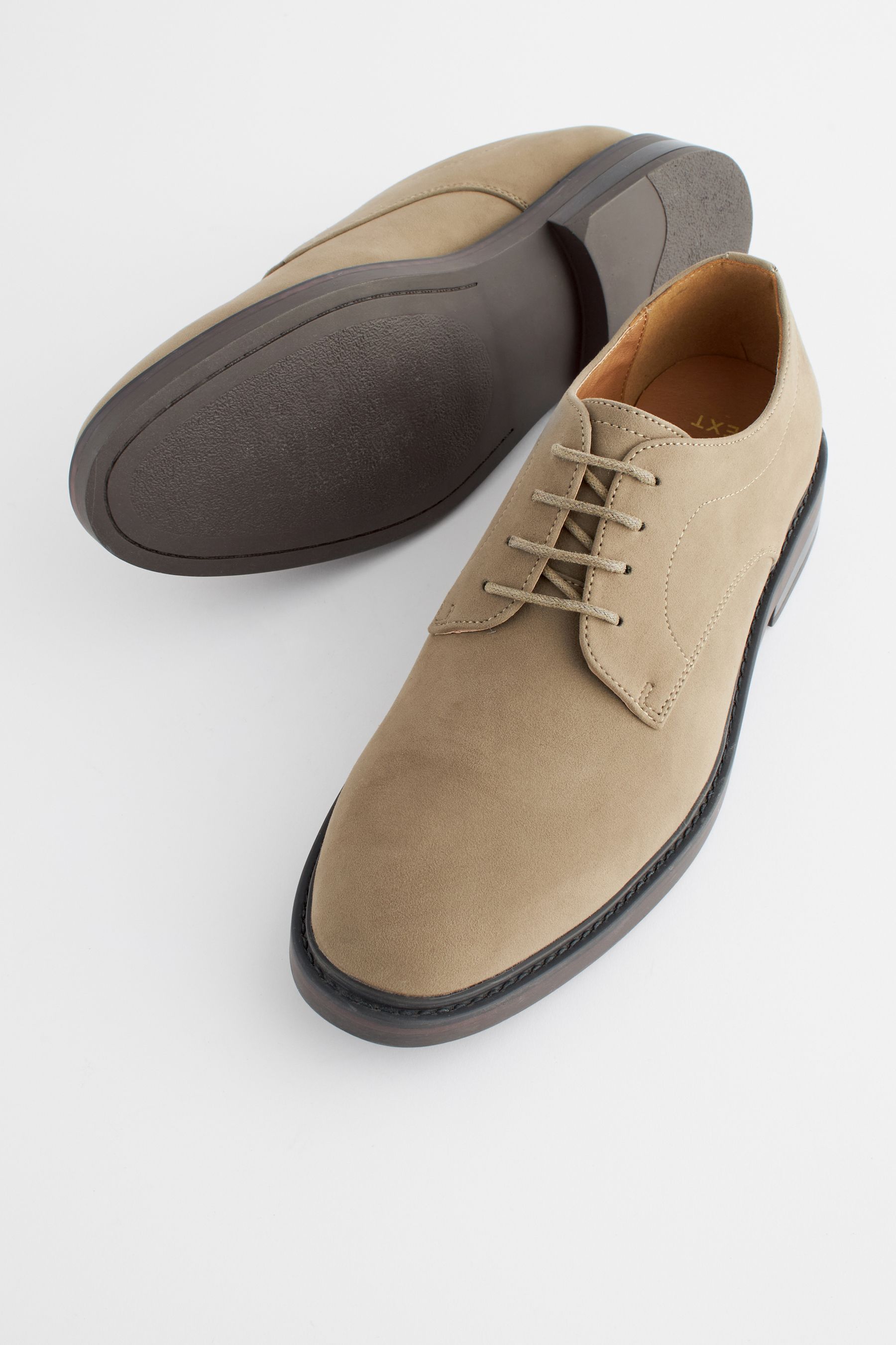 Buy Stone Chunky Sole Derby Shoes from Next Luxembourg