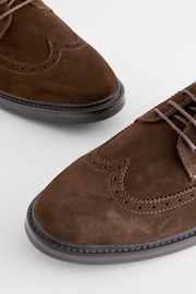 Brown Longwing Brogue Shoes - Image 3 of 5