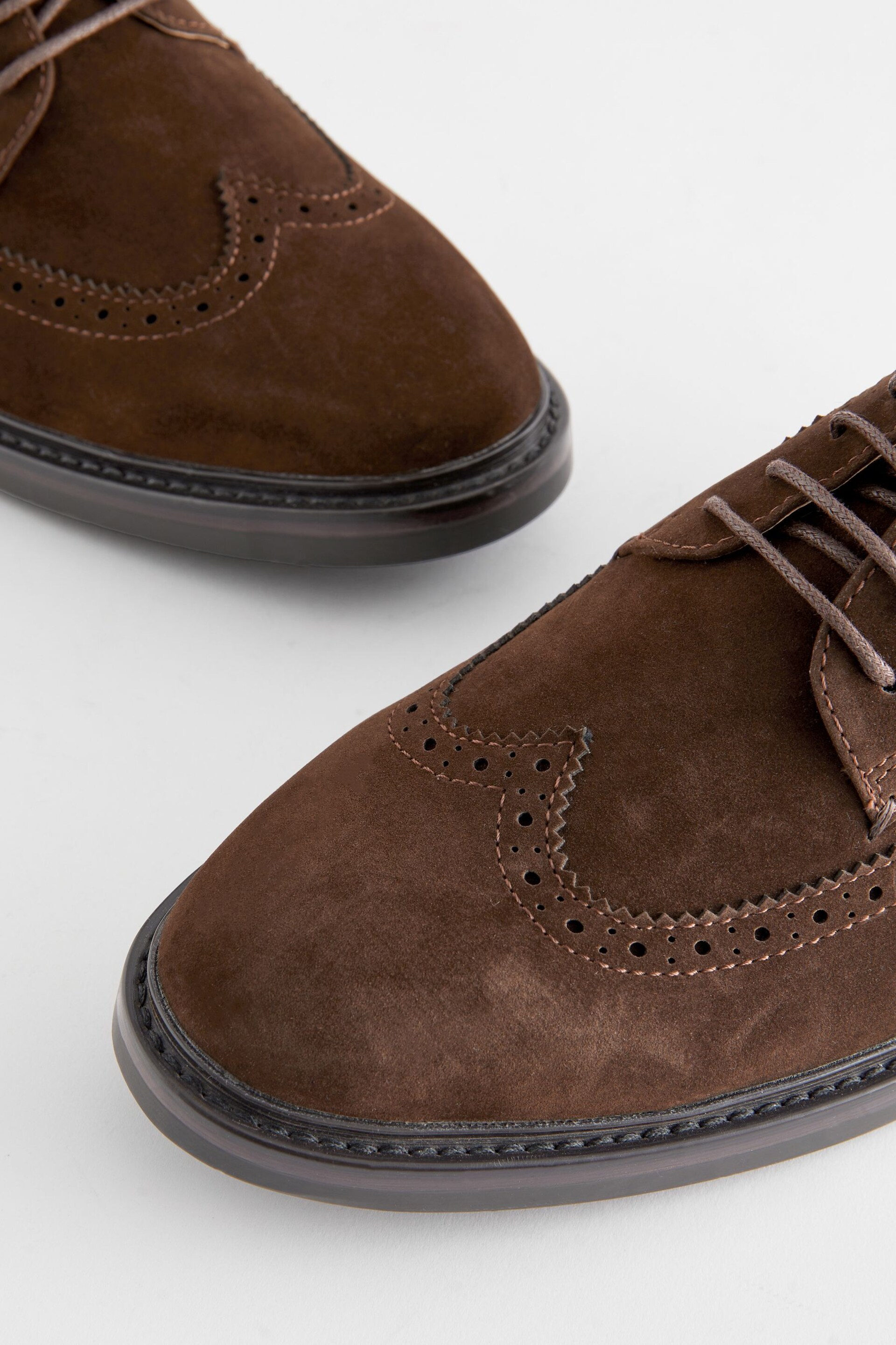 Brown Longwing Brogue Shoes - Image 3 of 5