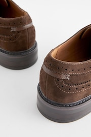 Brown Longwing Brogue Shoes - Image 4 of 5