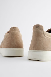 Stone Cream Suede Cupsole Casual Shoes - Image 7 of 7