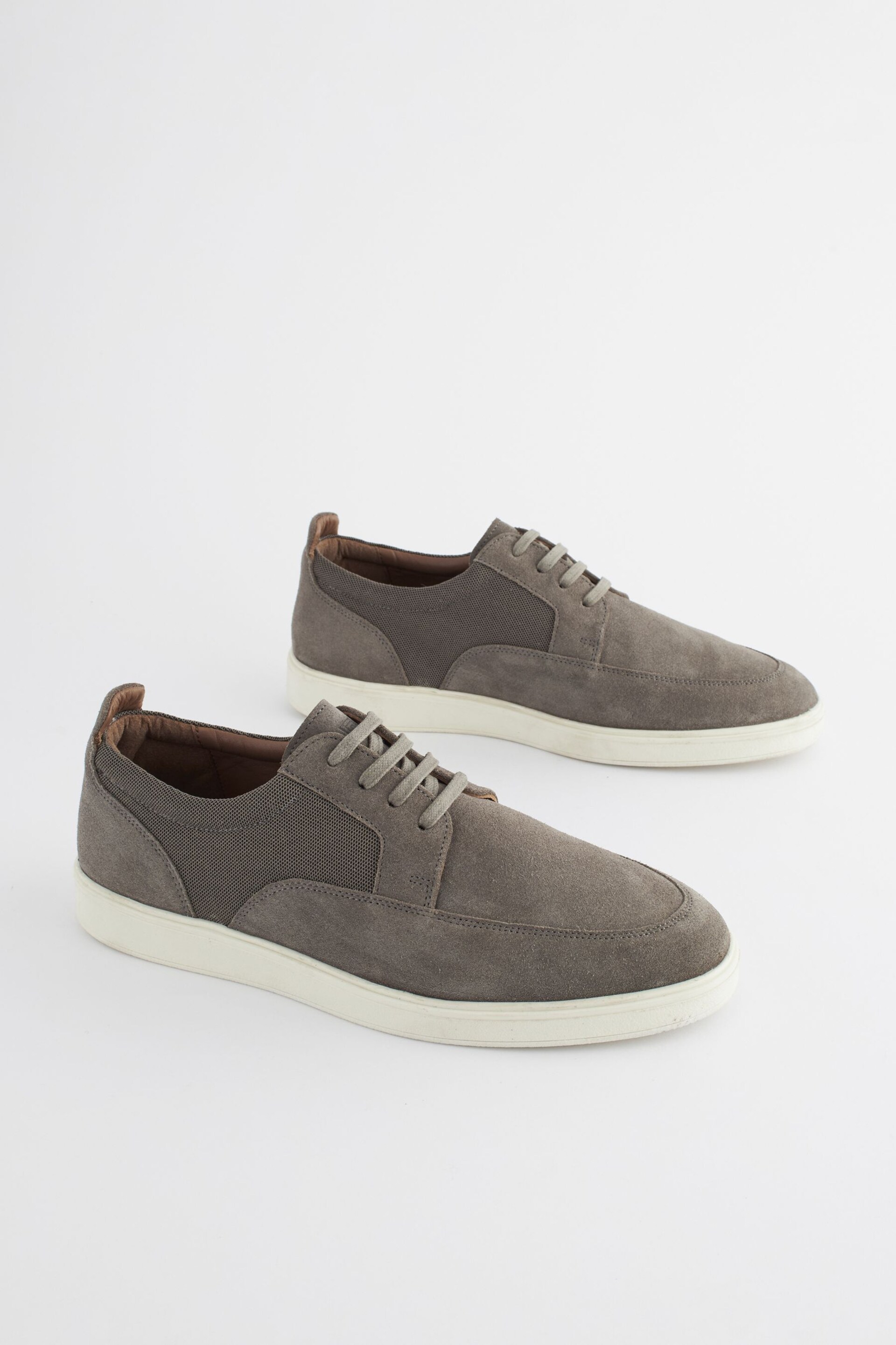 Grey Suede Cupsole Casual Shoes - Image 1 of 7