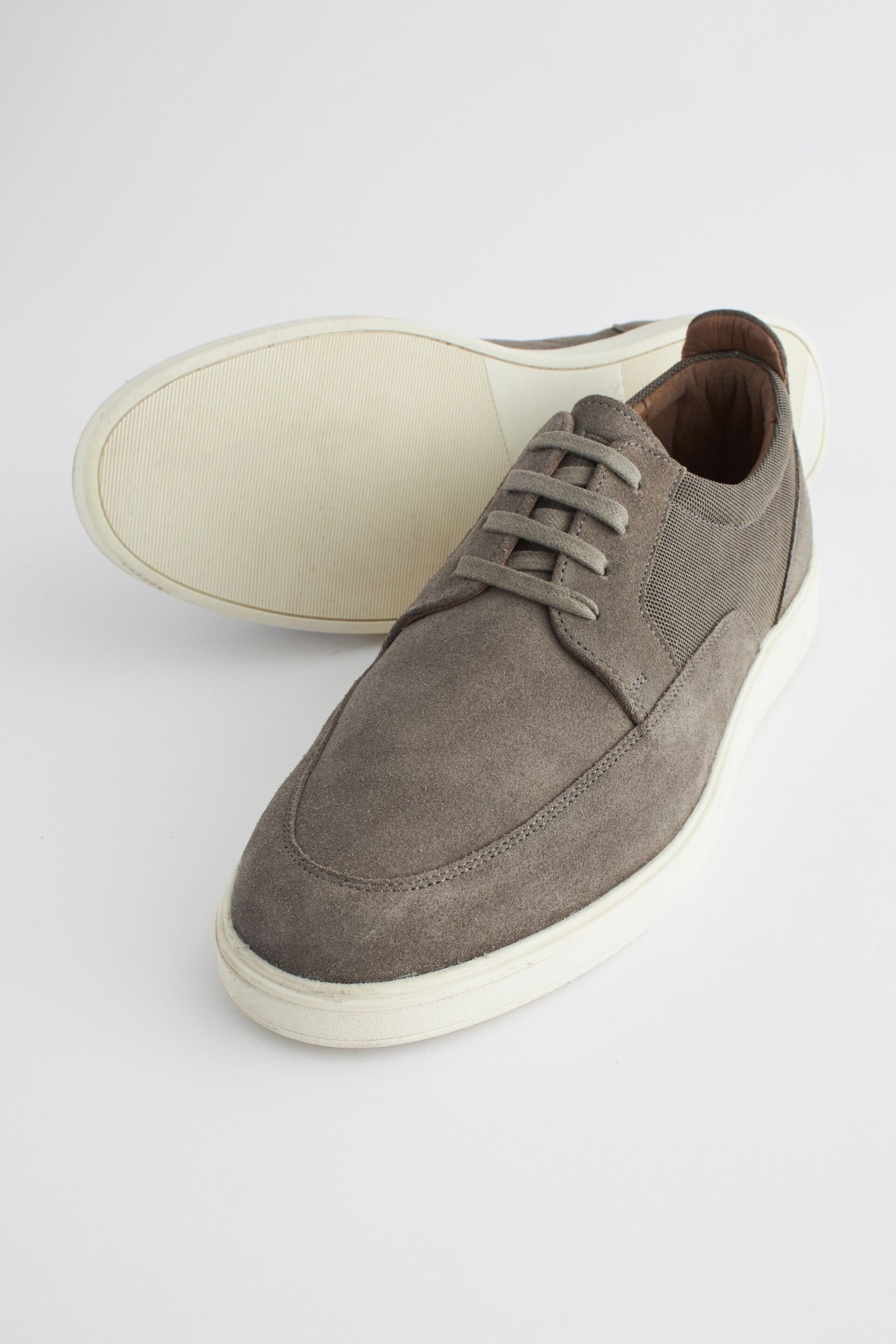 Grey Suede Cupsole Casual Shoes - Image 4 of 7