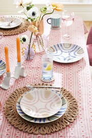 Set of 4 Pink Hand Painted Lucia Side Plates - Image 2 of 3