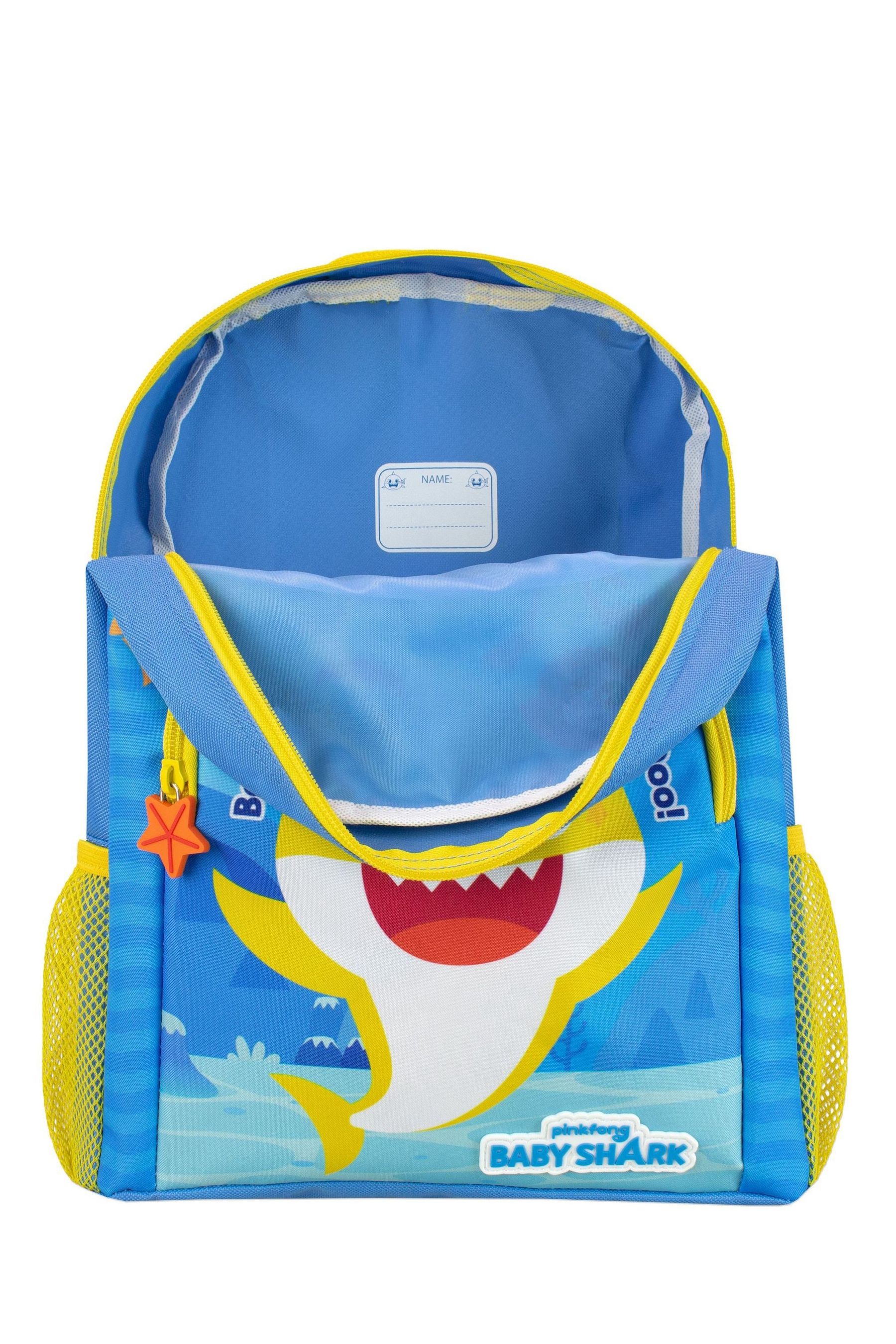 Boys Character Blue Baby Shark Backpack