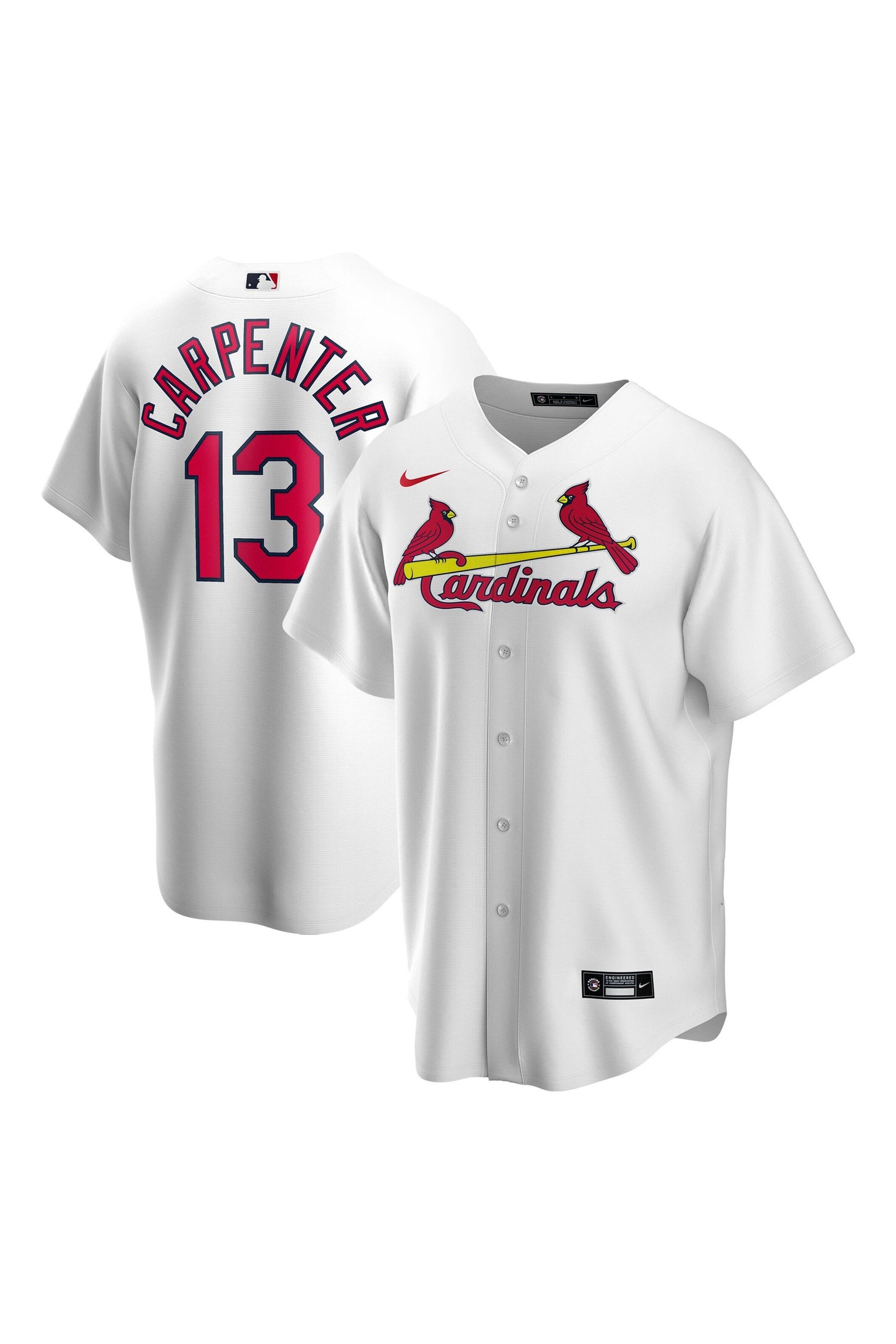 Buy Fanatics St. Louis Cardinals Official Replica Home White Jersey with Carpenter 13 Printing from Next USA