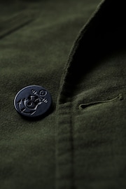 Superdry Green The Merchant Store Moleskin Pea Coat - Image 6 of 6