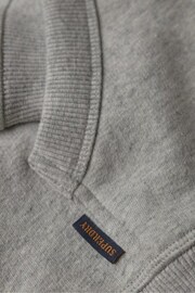 Superdry Grey/White Essential Logo Zip Hoodie - Image 5 of 6