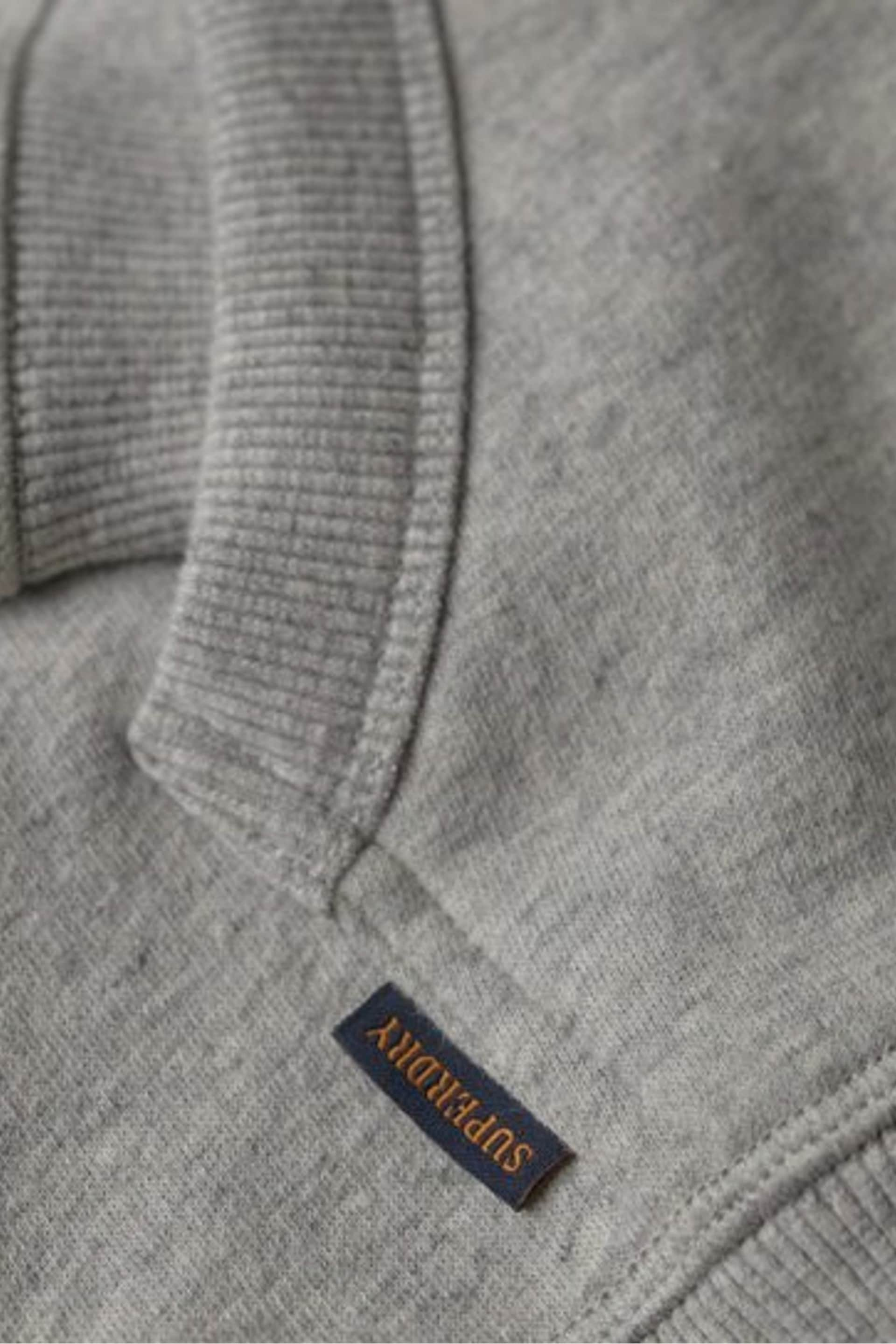 Superdry Grey/White Essential Logo Zip Hoodie - Image 6 of 6