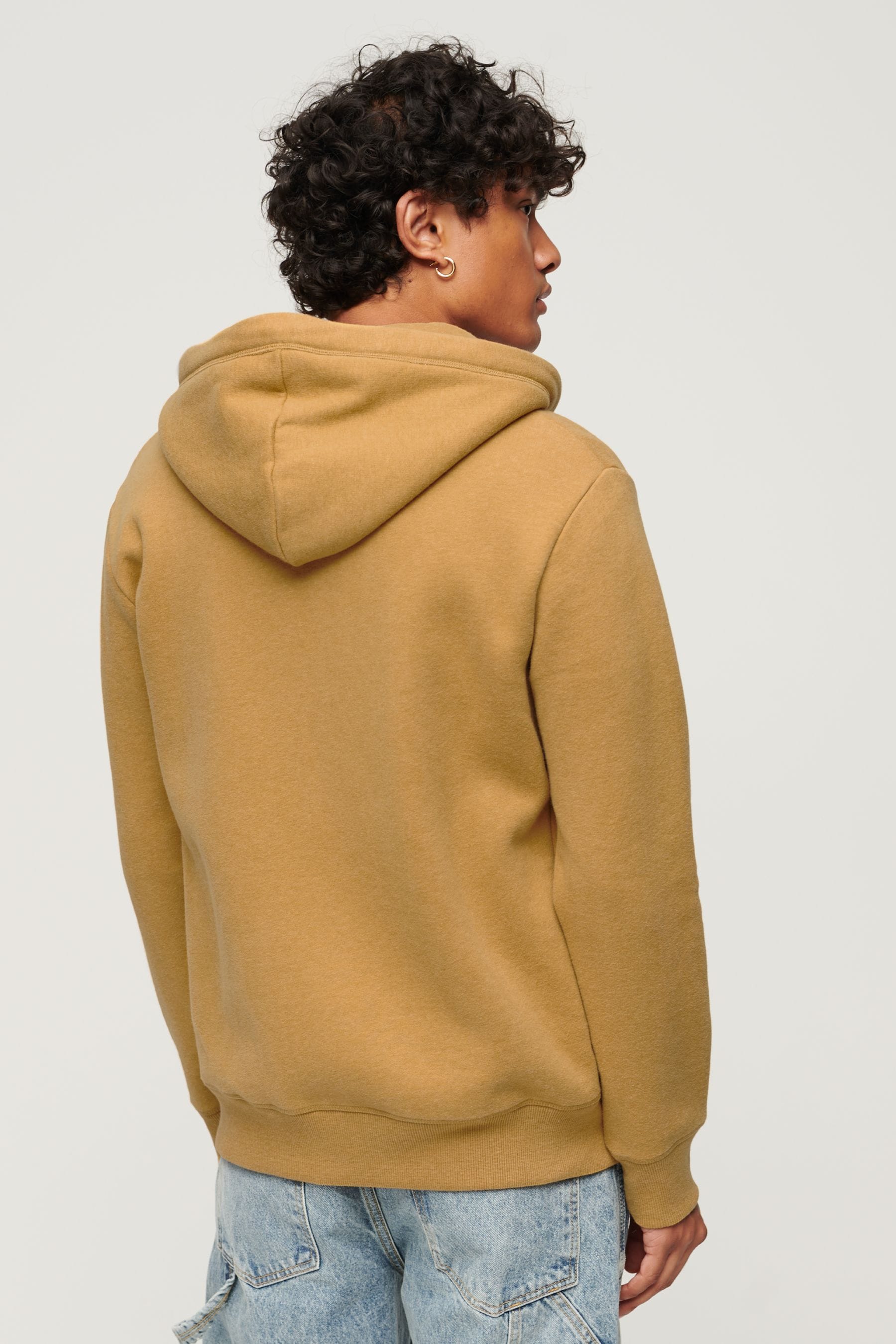 Buy Superdry Yellow Essential Logo Zip Up Hoodie from the Next UK online shop