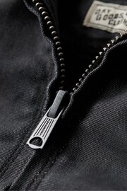 Superdry Black Vintage Workwear Hooded Bomber Jacket - Image 6 of 6