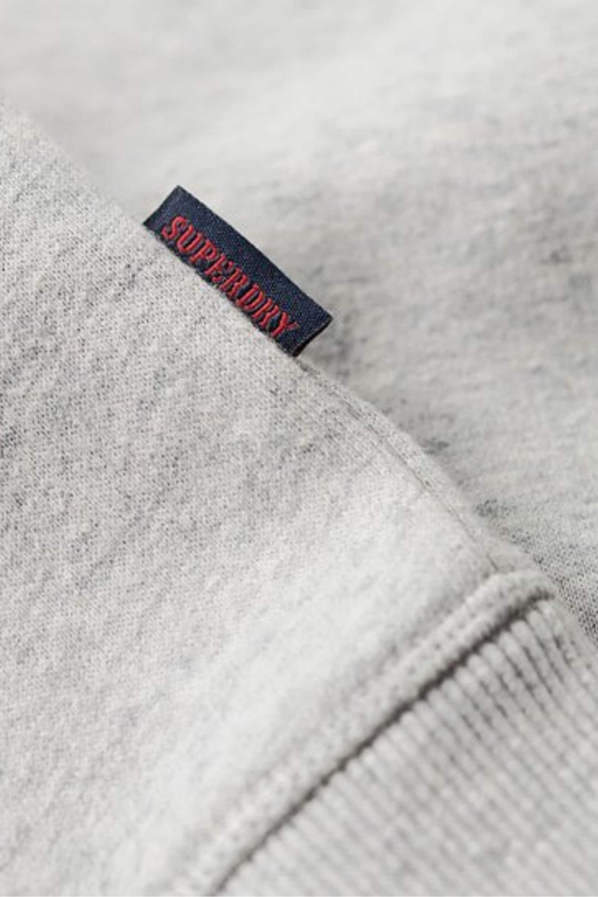 Superdry Grey Essential Logo Crew Sweatshirt - Image 5 of 6
