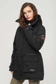 Superdry Black Chrome City Padded Parka Jacket - Image 1 of 6