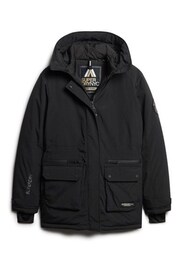 Superdry Black Chrome City Padded Parka Jacket - Image 4 of 6