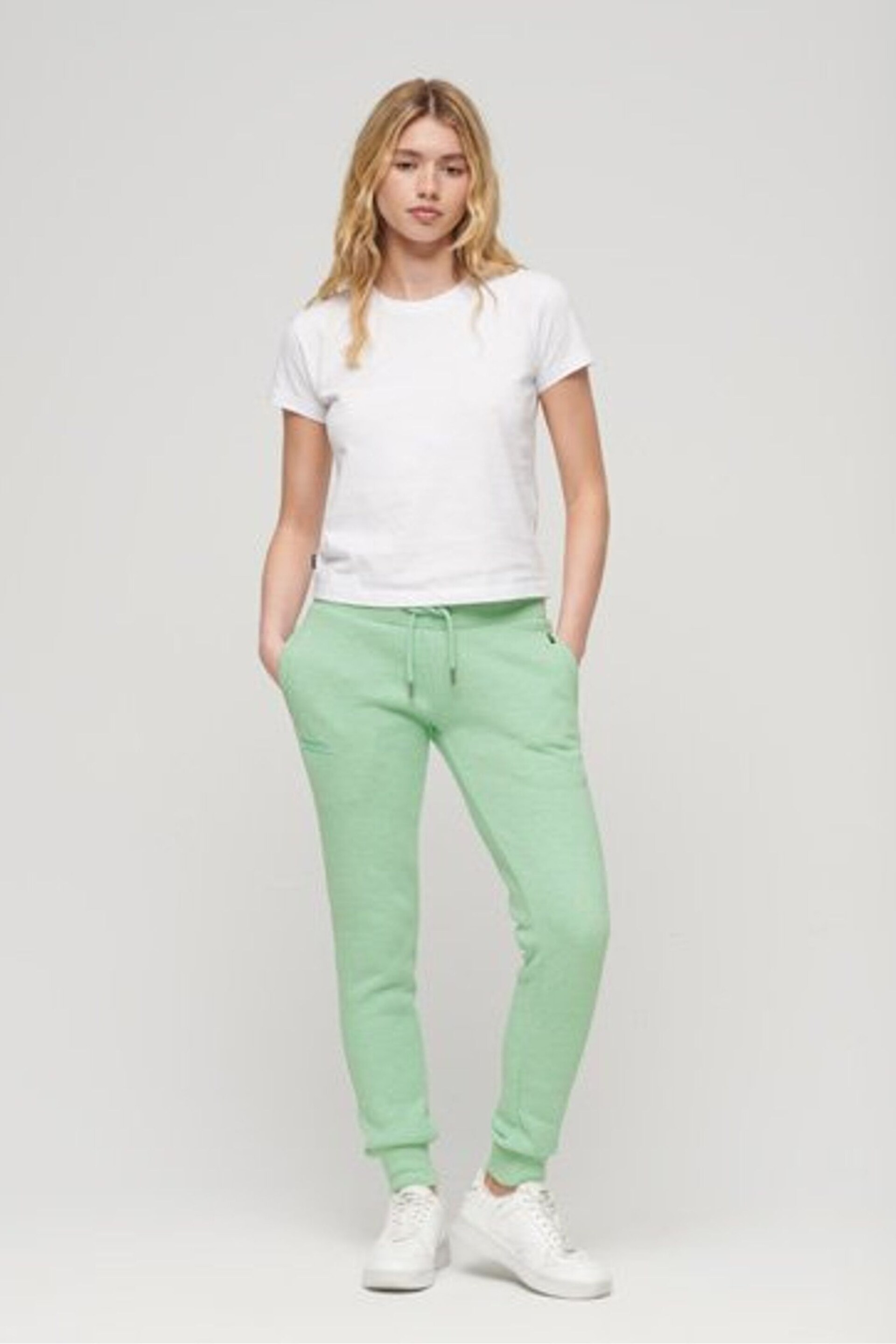 Superdry light Green Essential Logo Joggers - Image 1 of 6