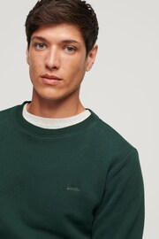 Superdry Green Essential Logo Crew Sweatshirt - Image 3 of 5