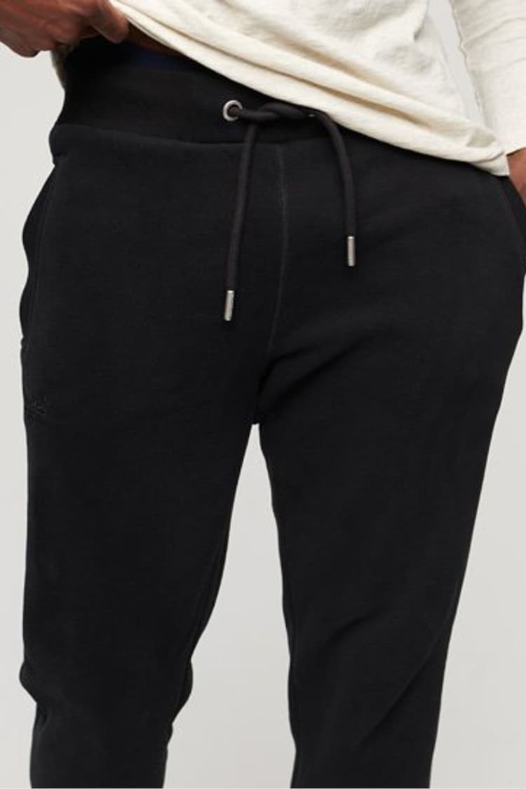 Superdry Black Essential Logo Joggers - Image 4 of 4