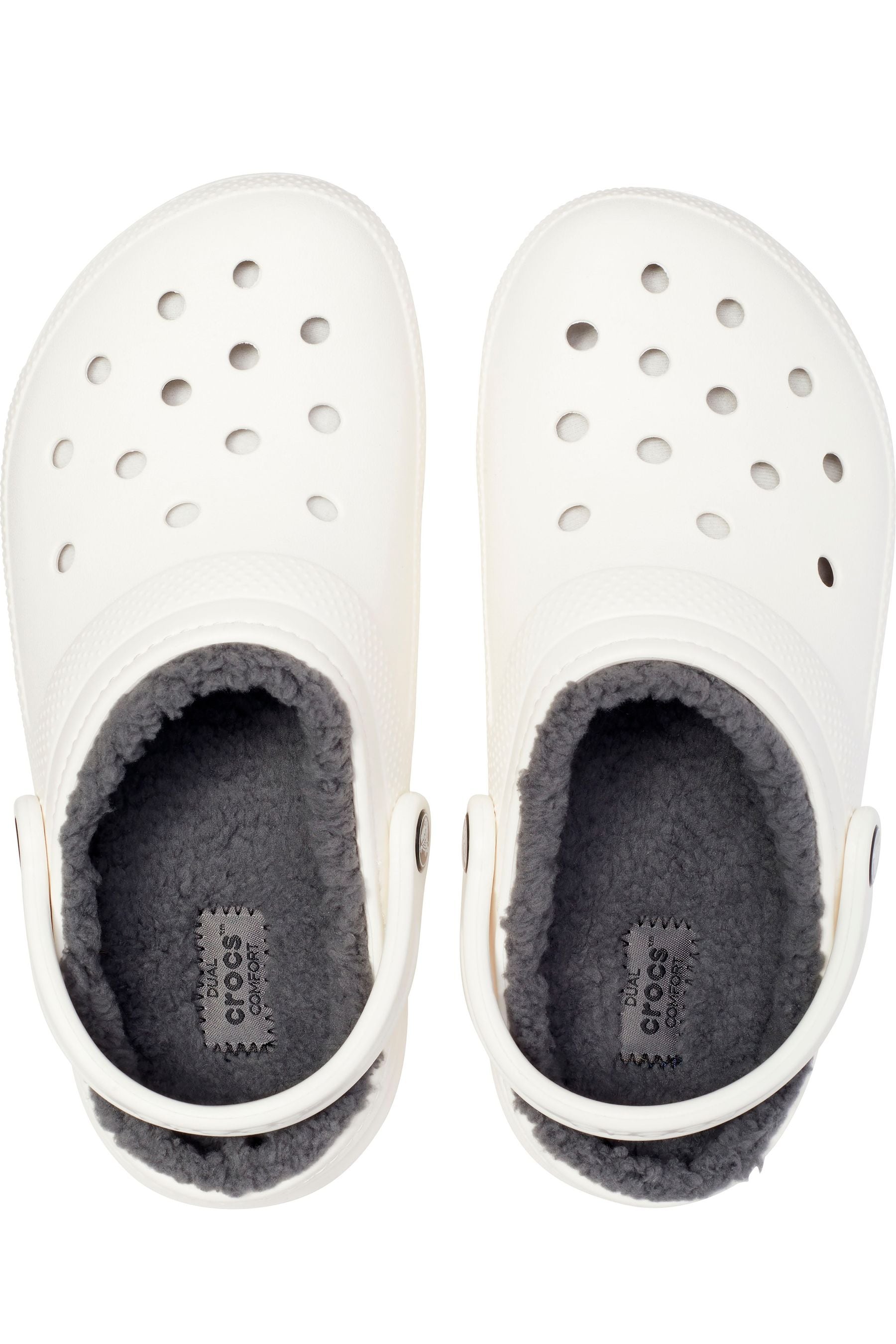 Classic lined crocs white shop