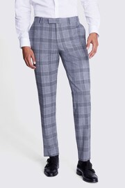 MOSS Grey Tailored Fit BW Check Trousers - Image 1 of 3