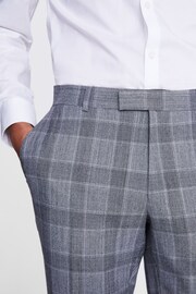 MOSS Grey Tailored Fit B&W Check Trousers - Image 3 of 3