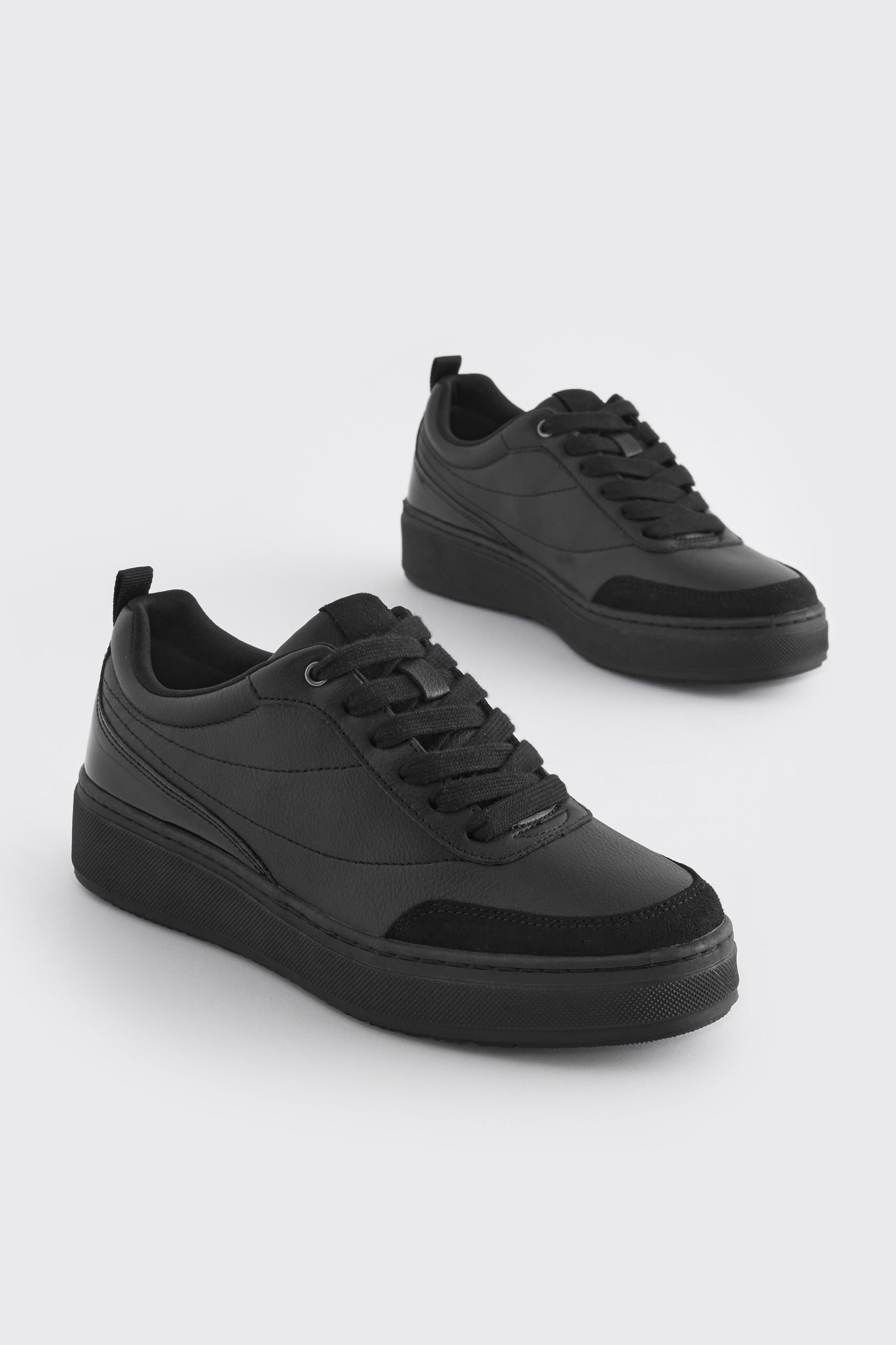 Lace up chunky sole trainers online