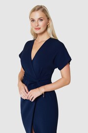 Closet London Blue Kimono Pencil Dress - Image 4 of 6