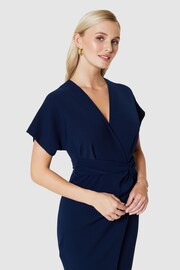 Closet London Blue Kimono Pencil Dress - Image 5 of 6