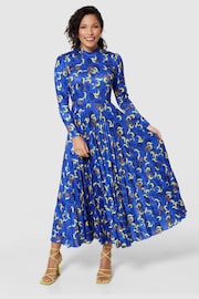 Closet London Blue Pleated Dress - Image 1 of 6