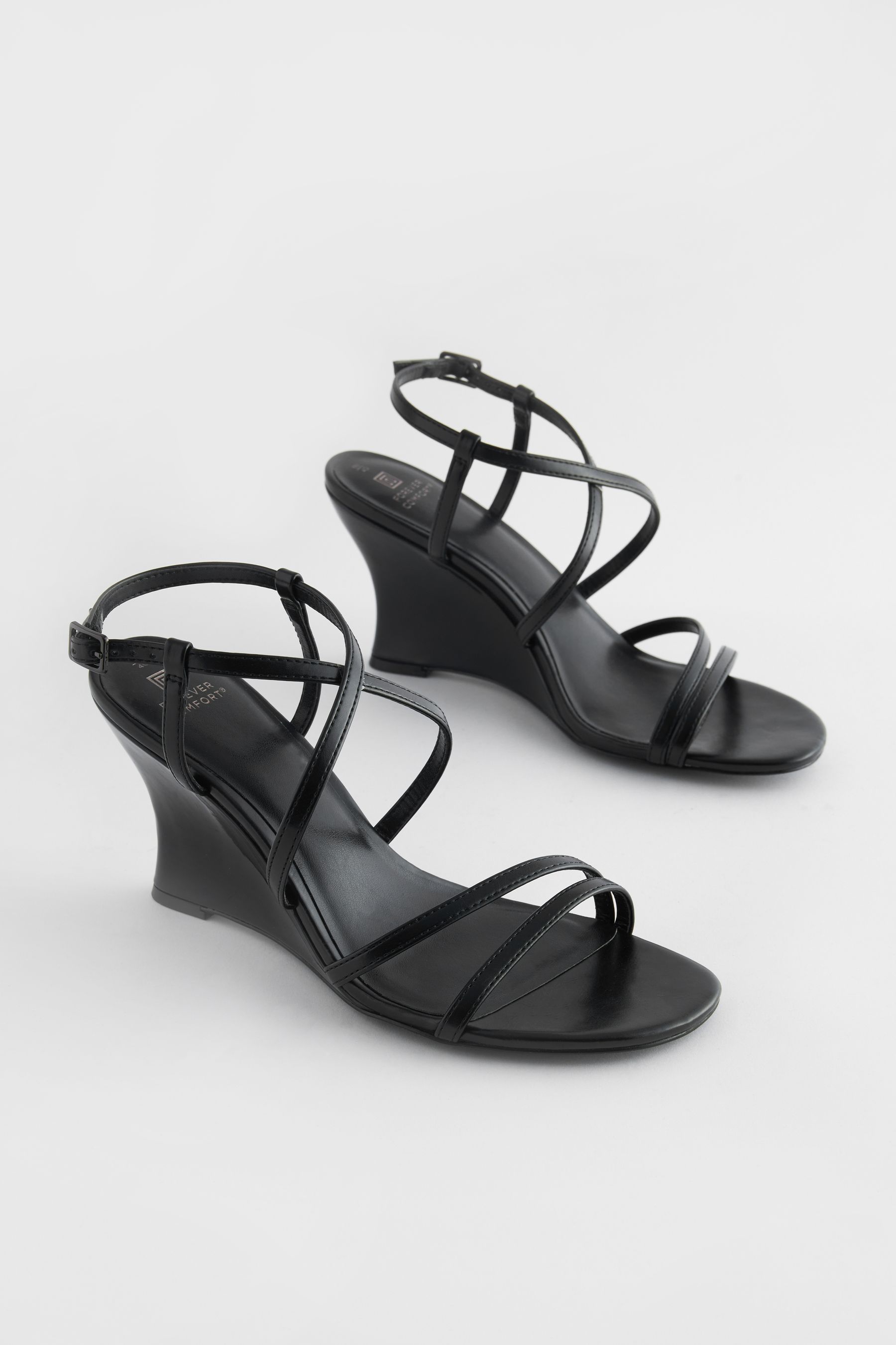Next black wedge shoes deals