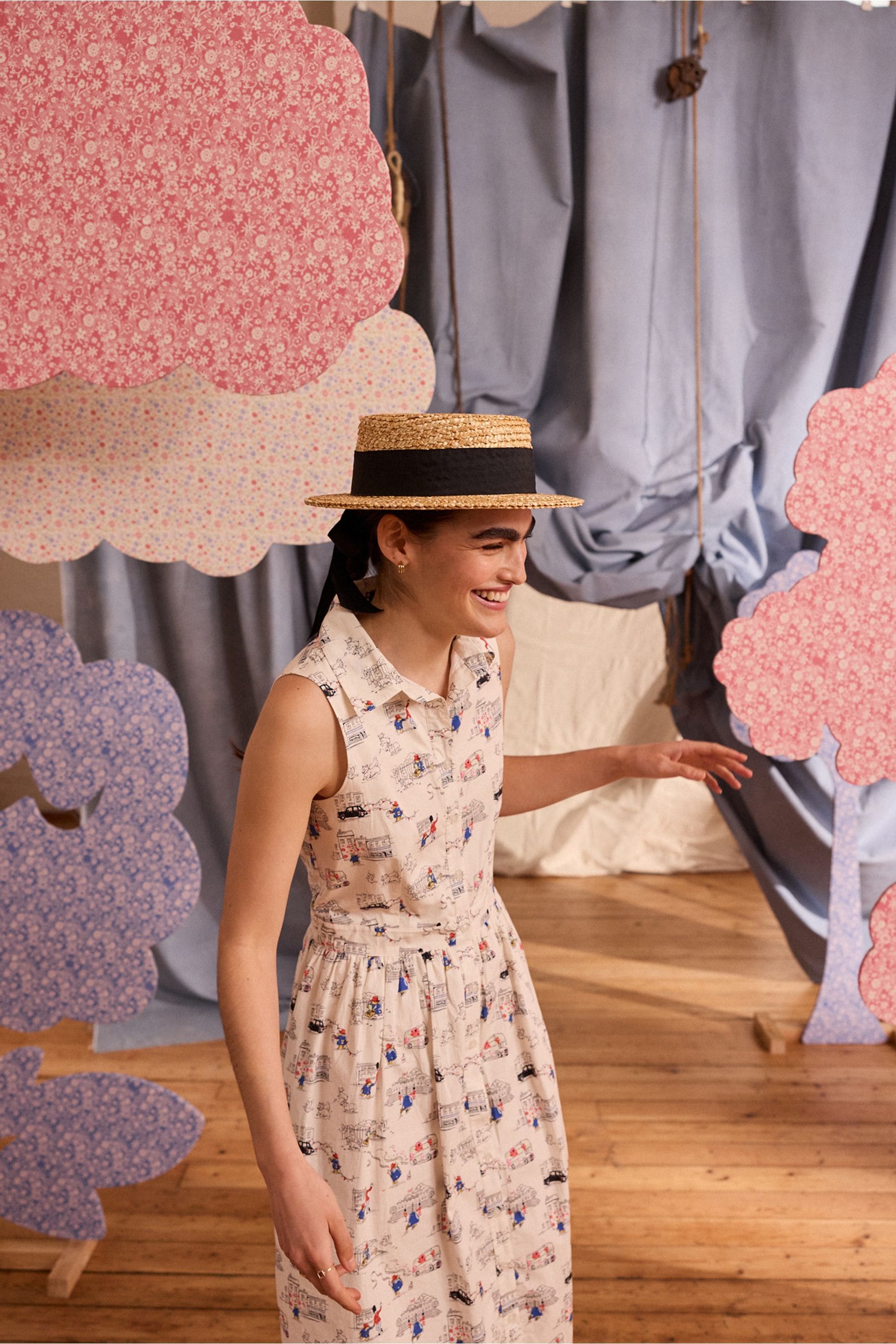 Buy Cath Kidston White 100 Cotton Paddington Bear Shirt Dress from Next USA