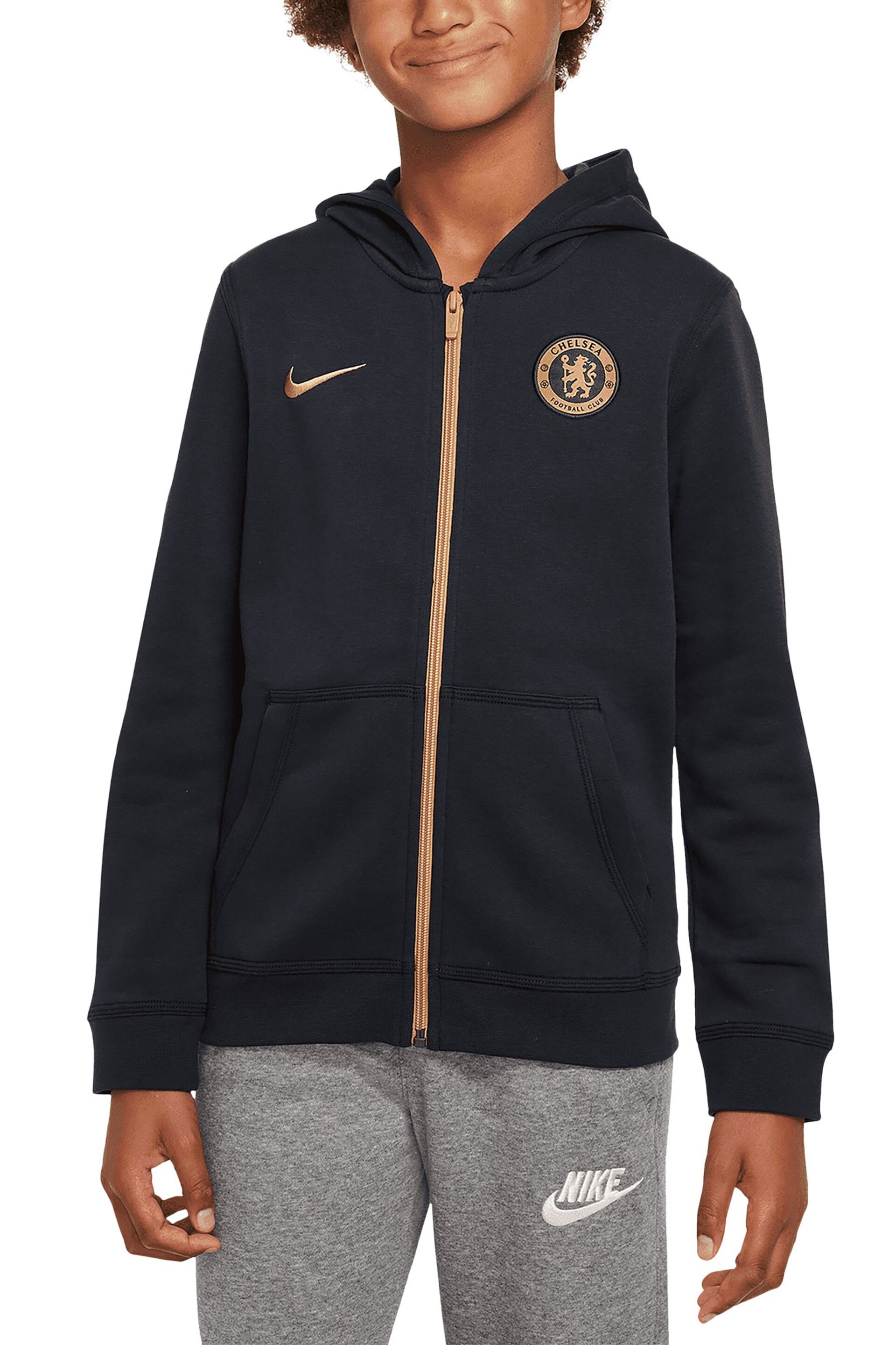 Nike Blue Chelsea Club Full Zip Hoodie Kids - Image 1 of 2