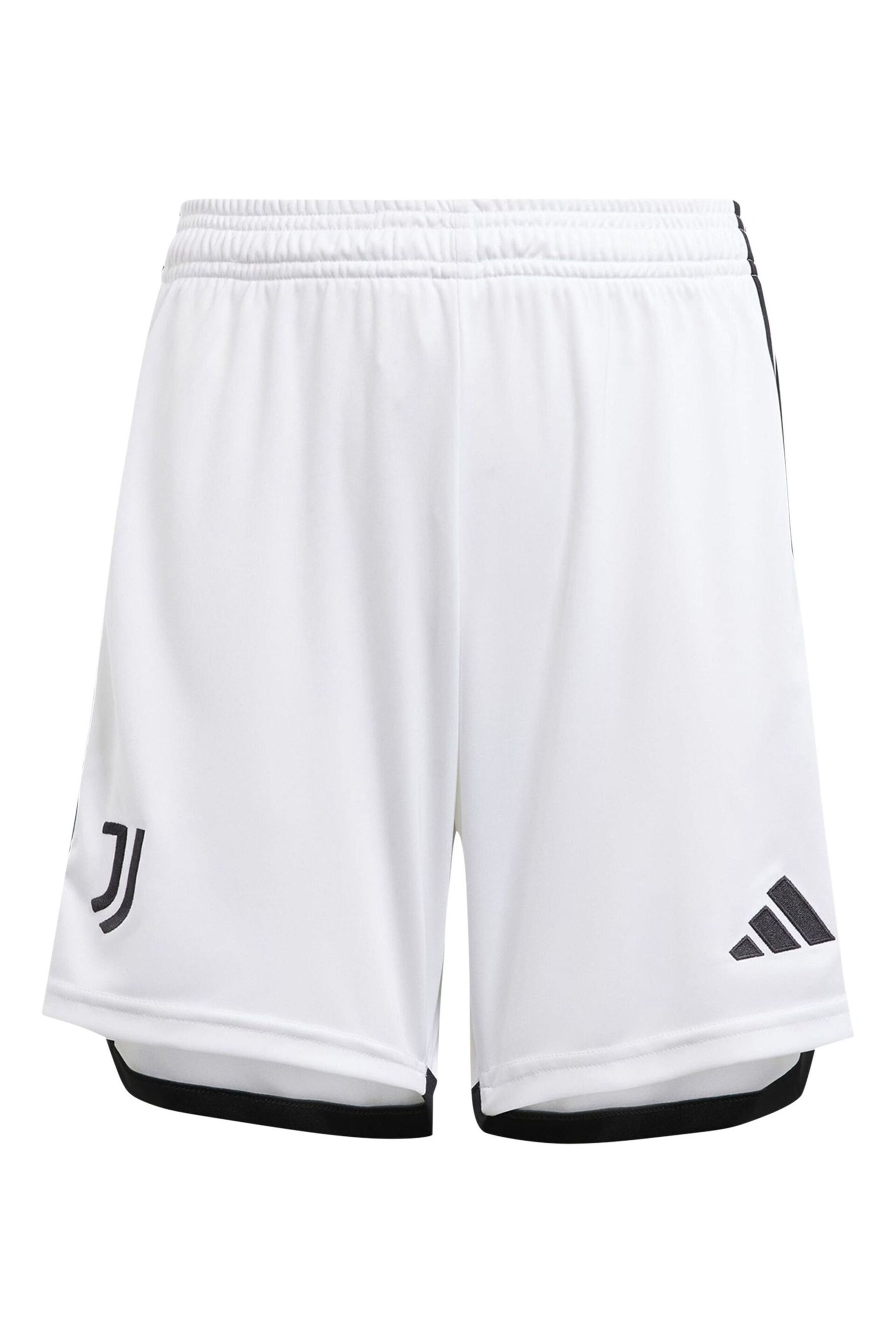 adidas White Juventus Away Shorts 2023-24 Kids - Image 2 of 3