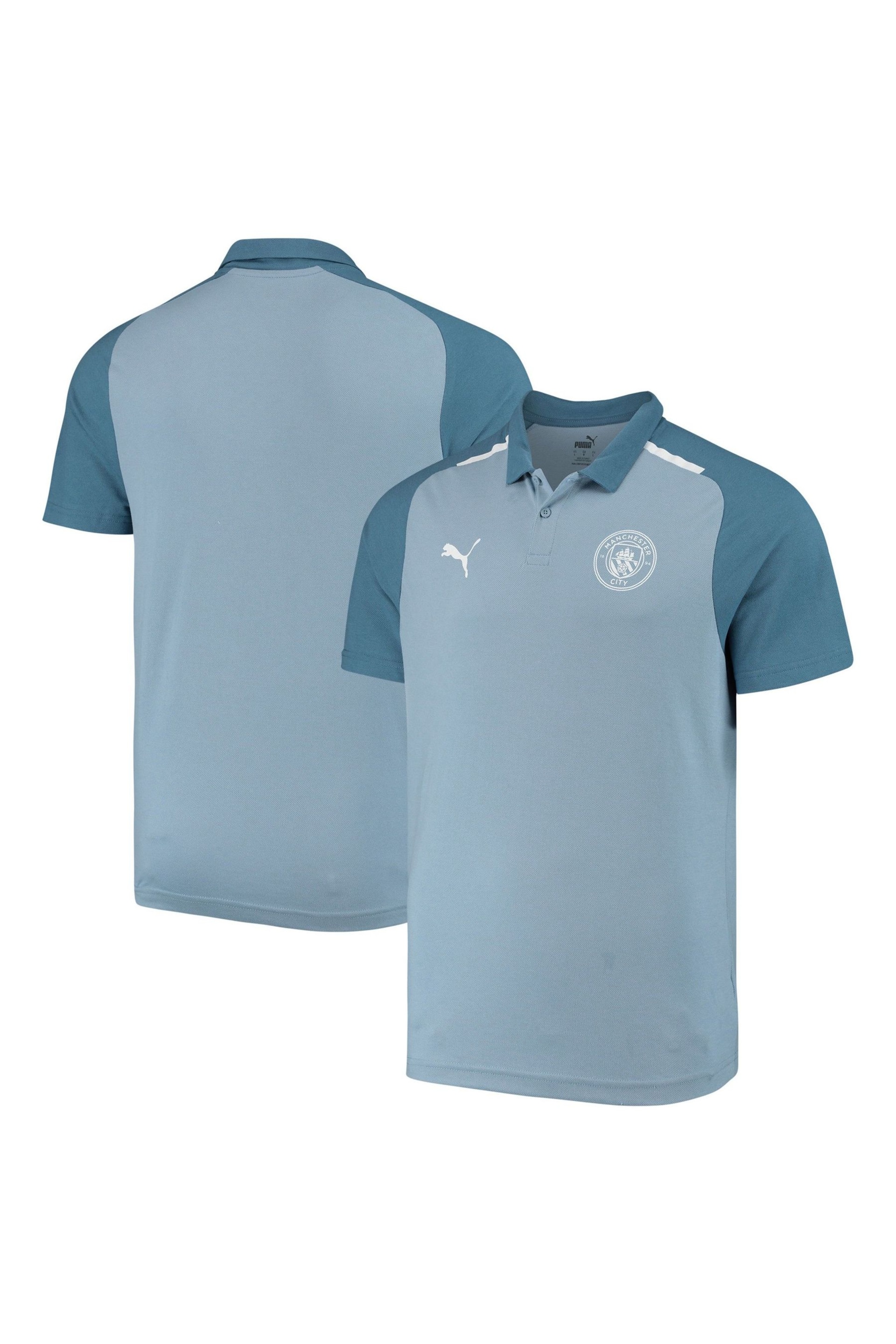 Puma Blue Manchester City Casuals Polo Shirt - Image 1 of 3