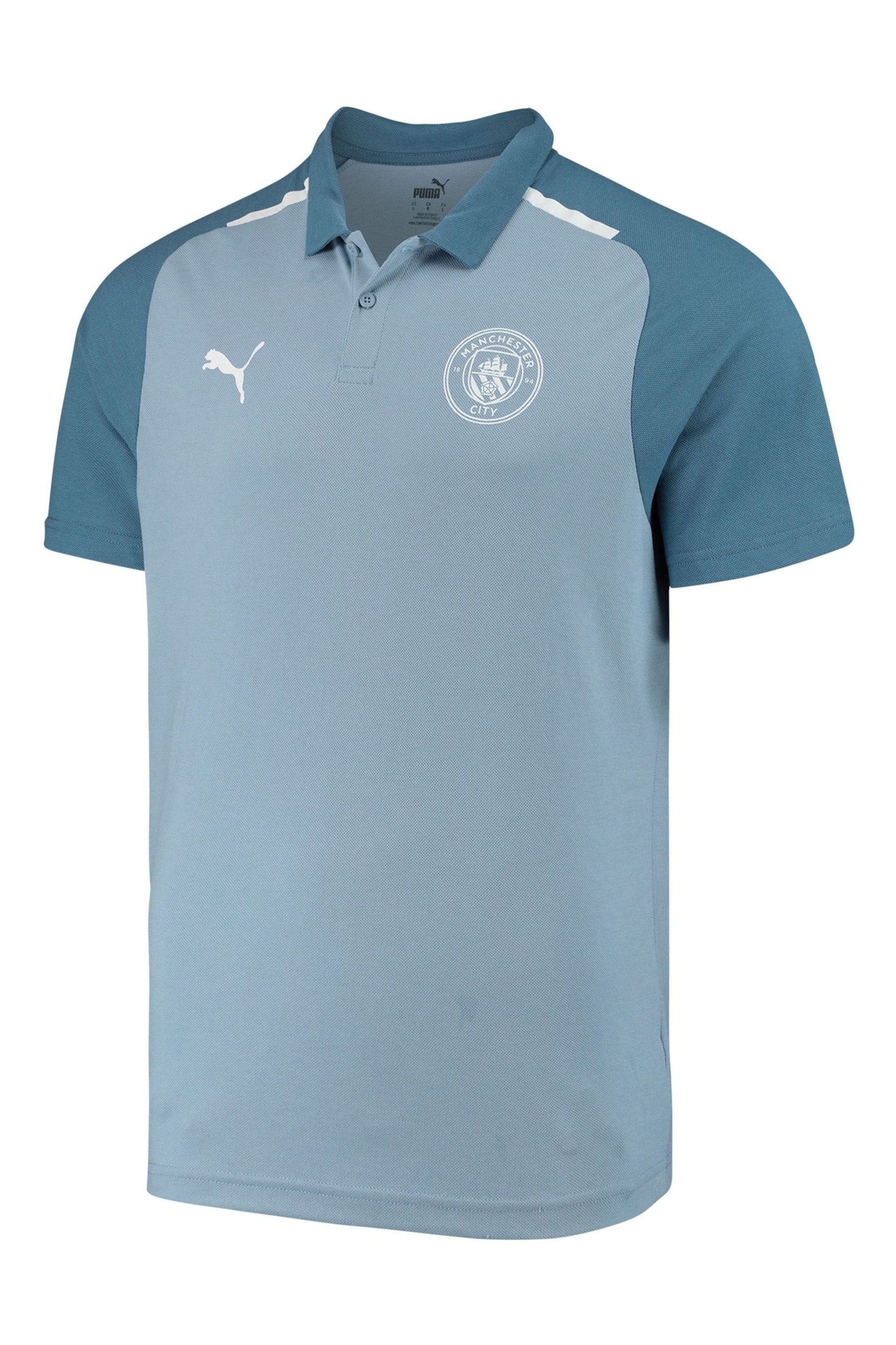 Puma Blue Manchester City Casuals Polo Shirt - Image 2 of 3