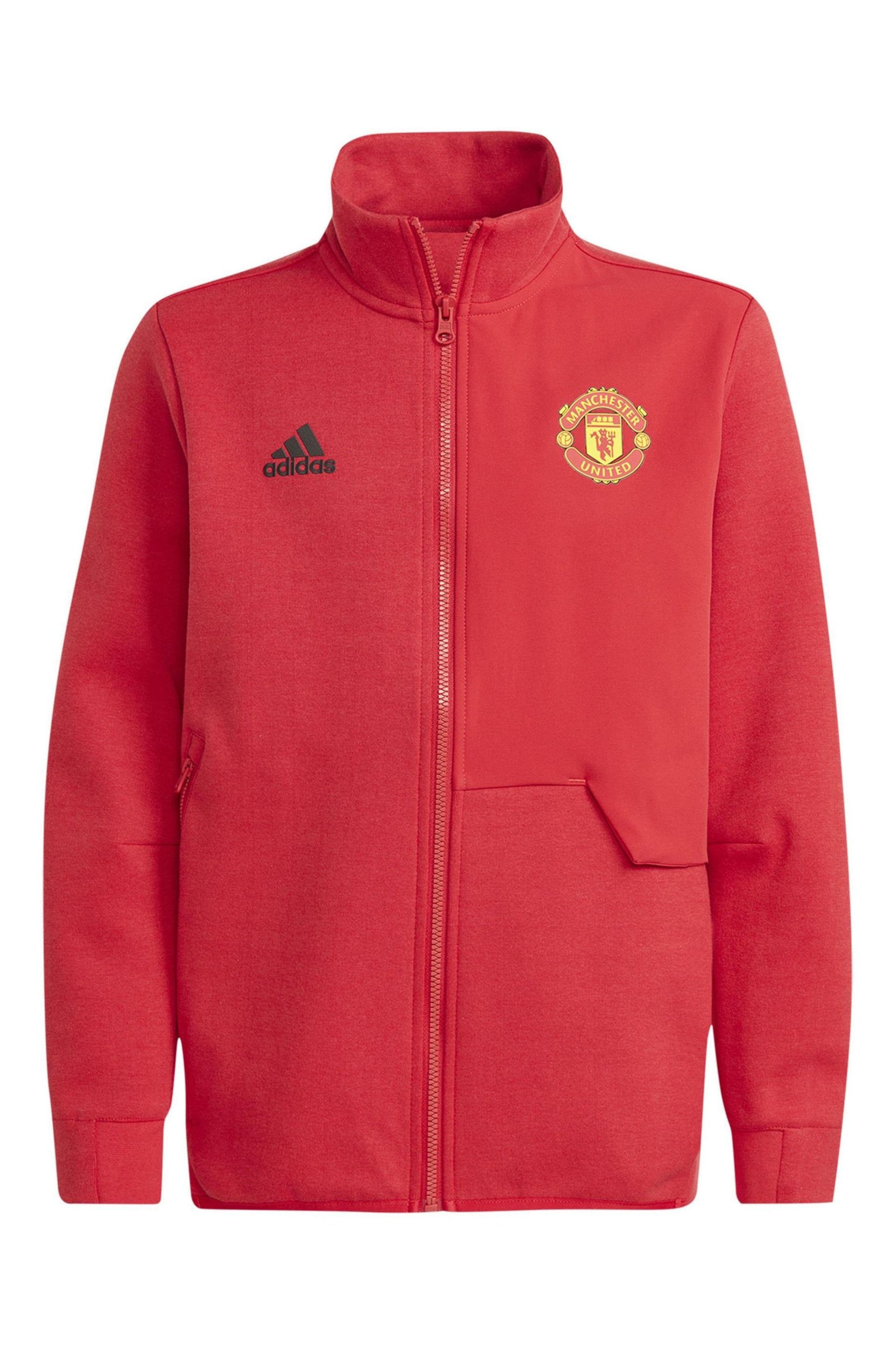 adidas Red Manchester United Anthem Jacket - Image 2 of 3