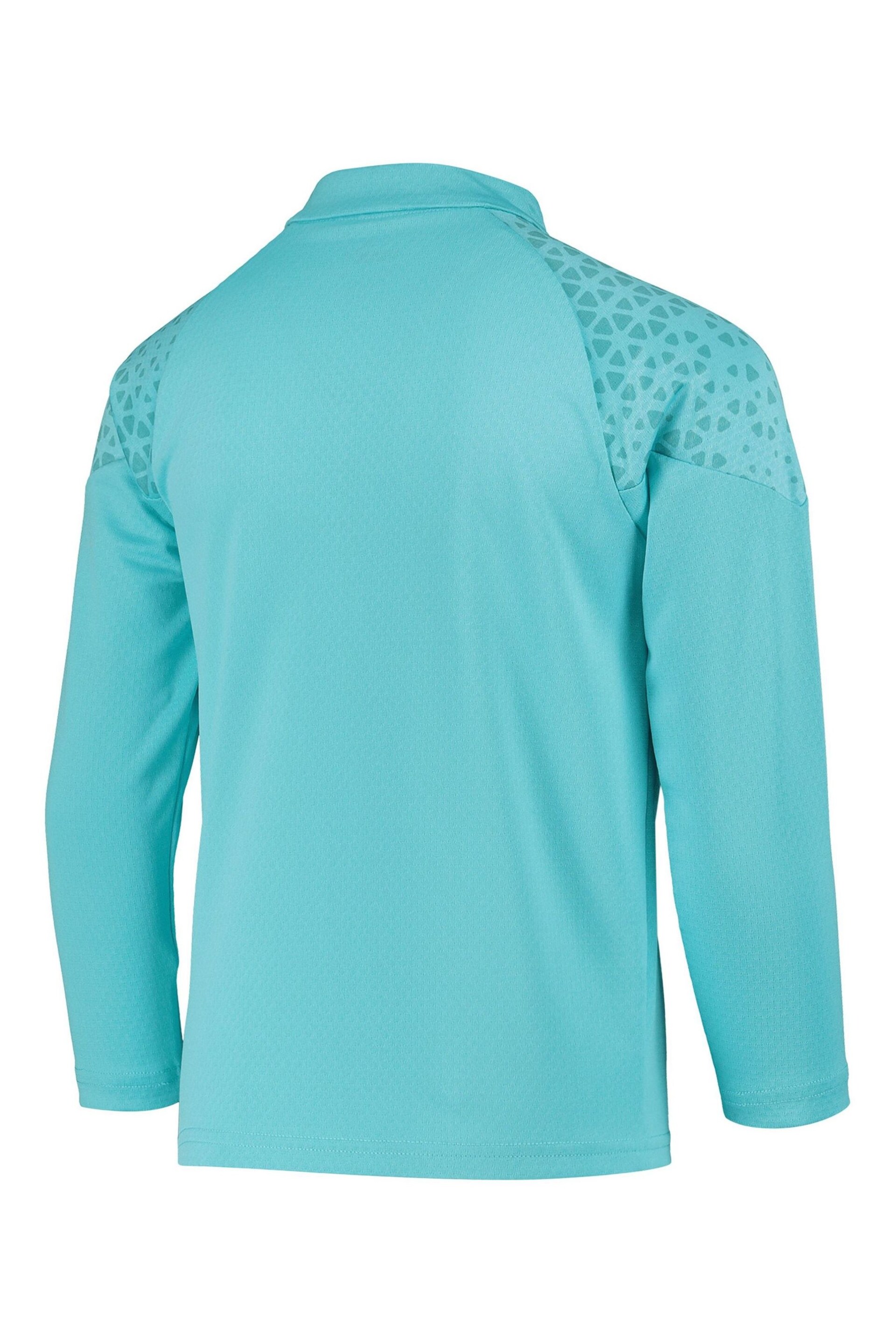 Puma Cyan Blue Olympique de Marseille Training 1/4 Zip Top Kids - Image 3 of 3