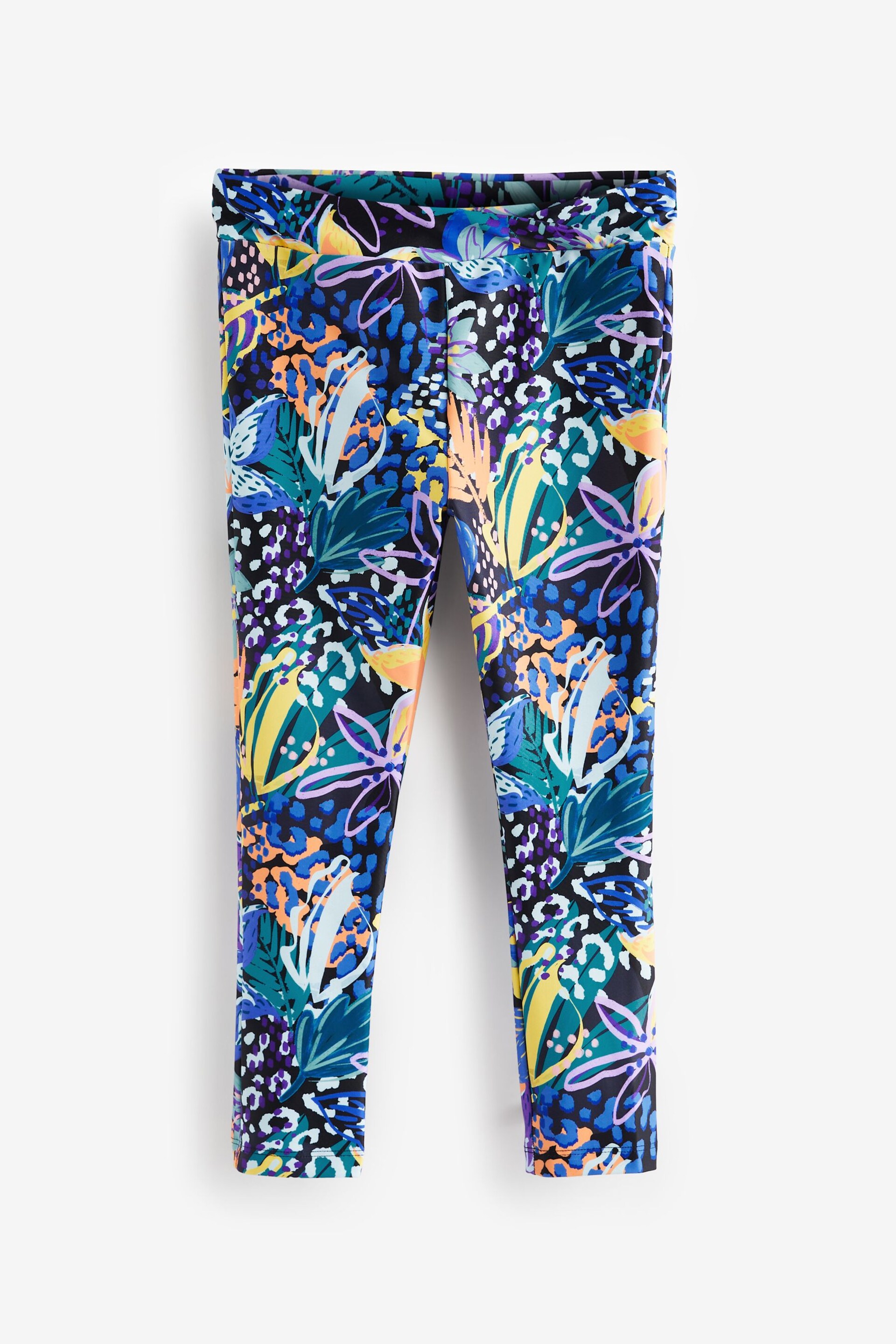 Purple Tropical Sunsafe Swim Leggings (3-16yrs) - Image 5 of 8